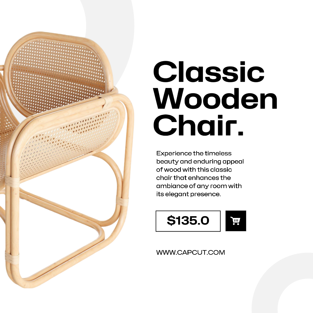 Household Marketing Poster Classic Wooden Chair Instagram Post