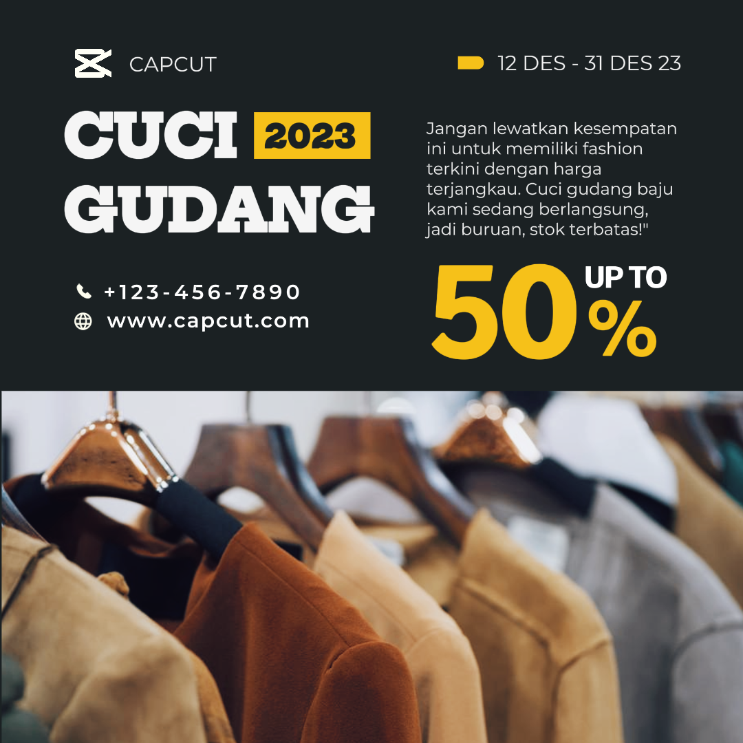 Diskon cuci gudang poster