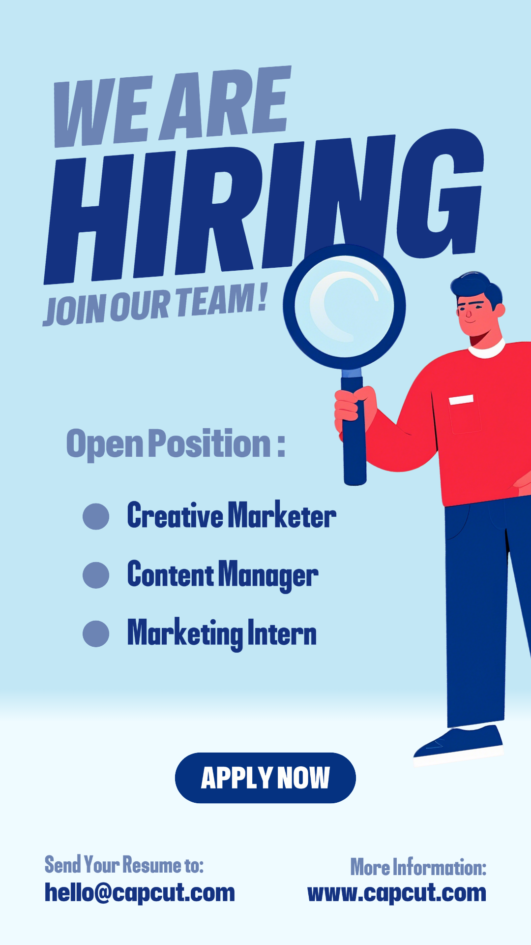  Cartel creativo de negocios y oficina IG Story Blue