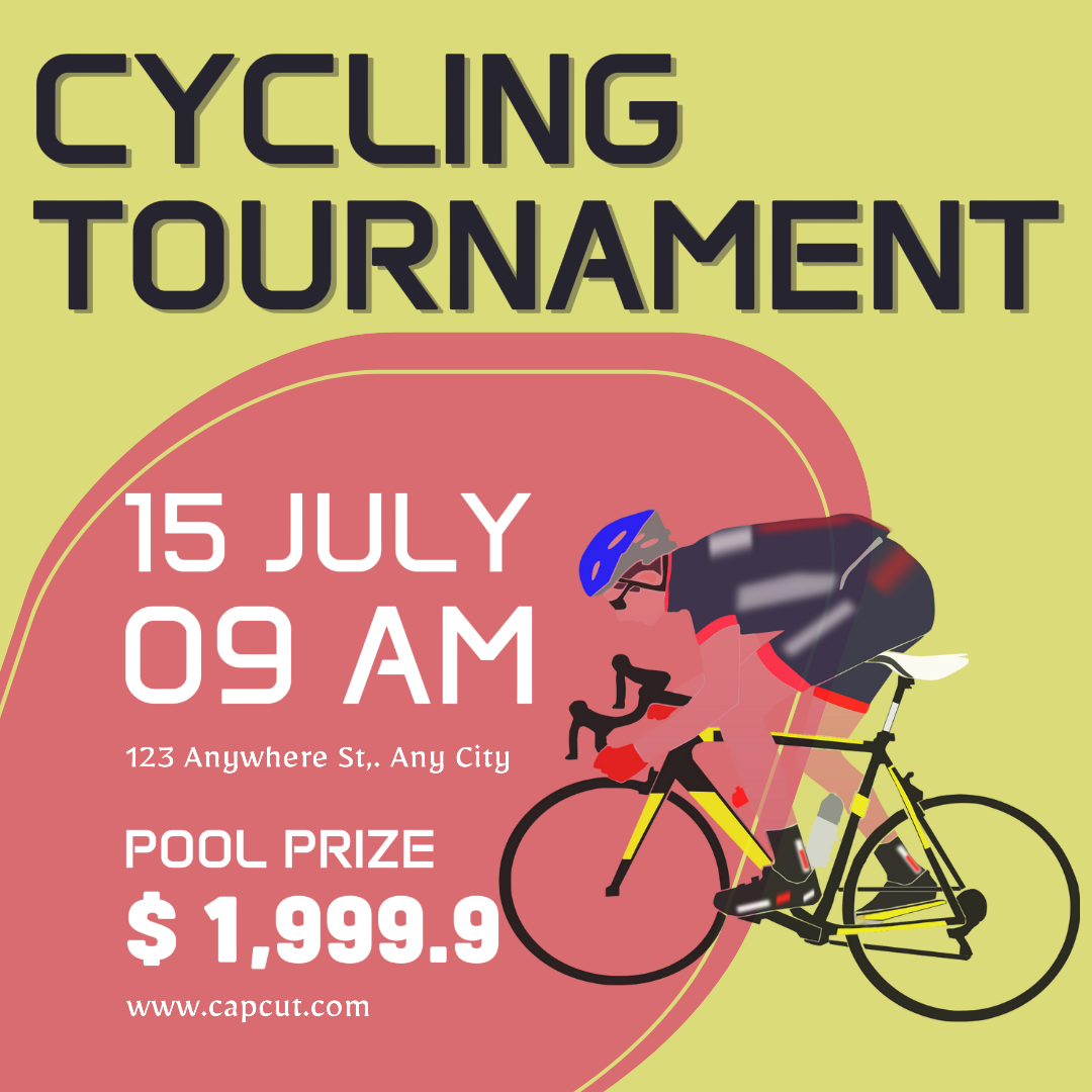 Affiche de marketing sportif et de match Cyclisme