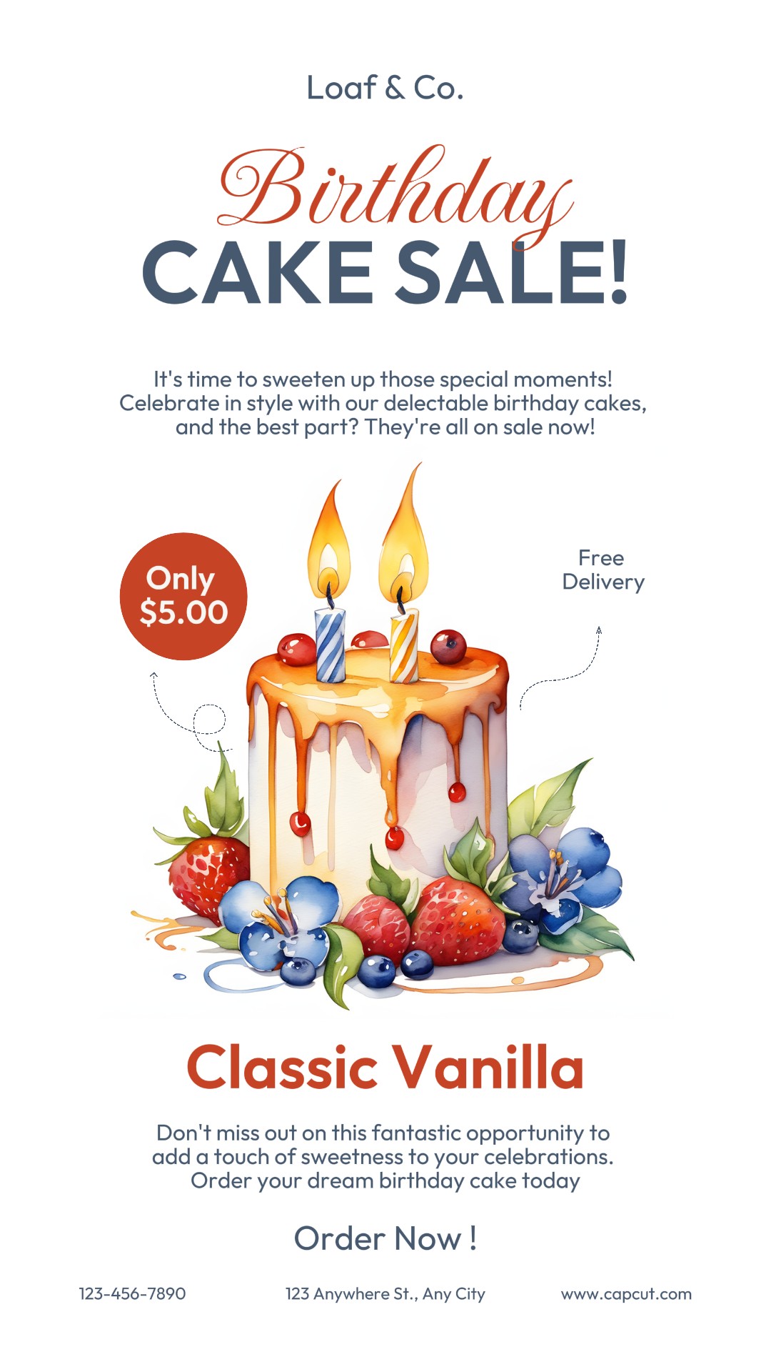 Comida Bolo De Aniversário Promoção Instagram Story