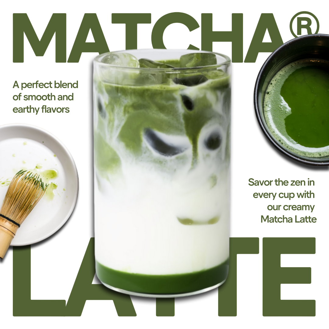 Food and Beverage Marketing Poster IG Post Delicate Style Matcha Latte