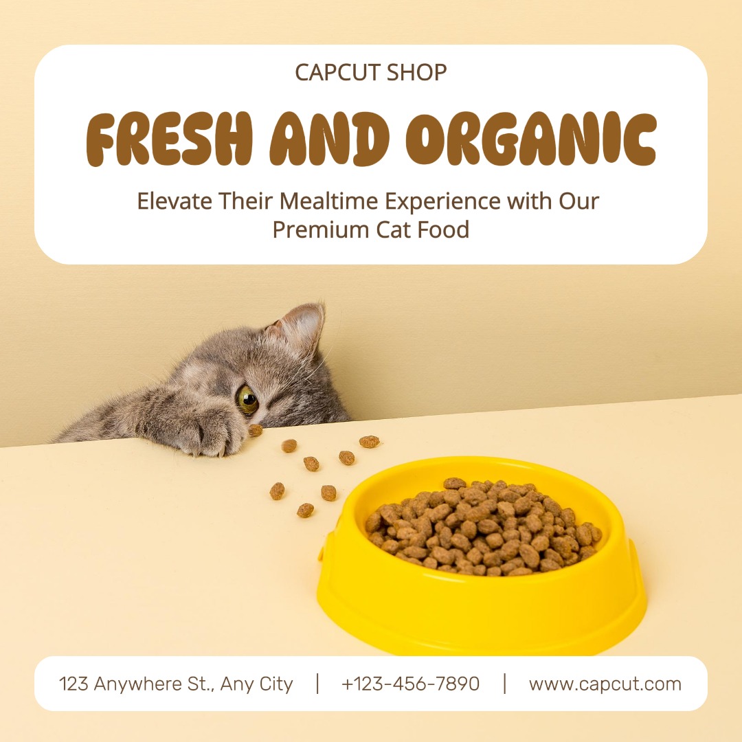 Posting instagram produk tampilan makanan kucing