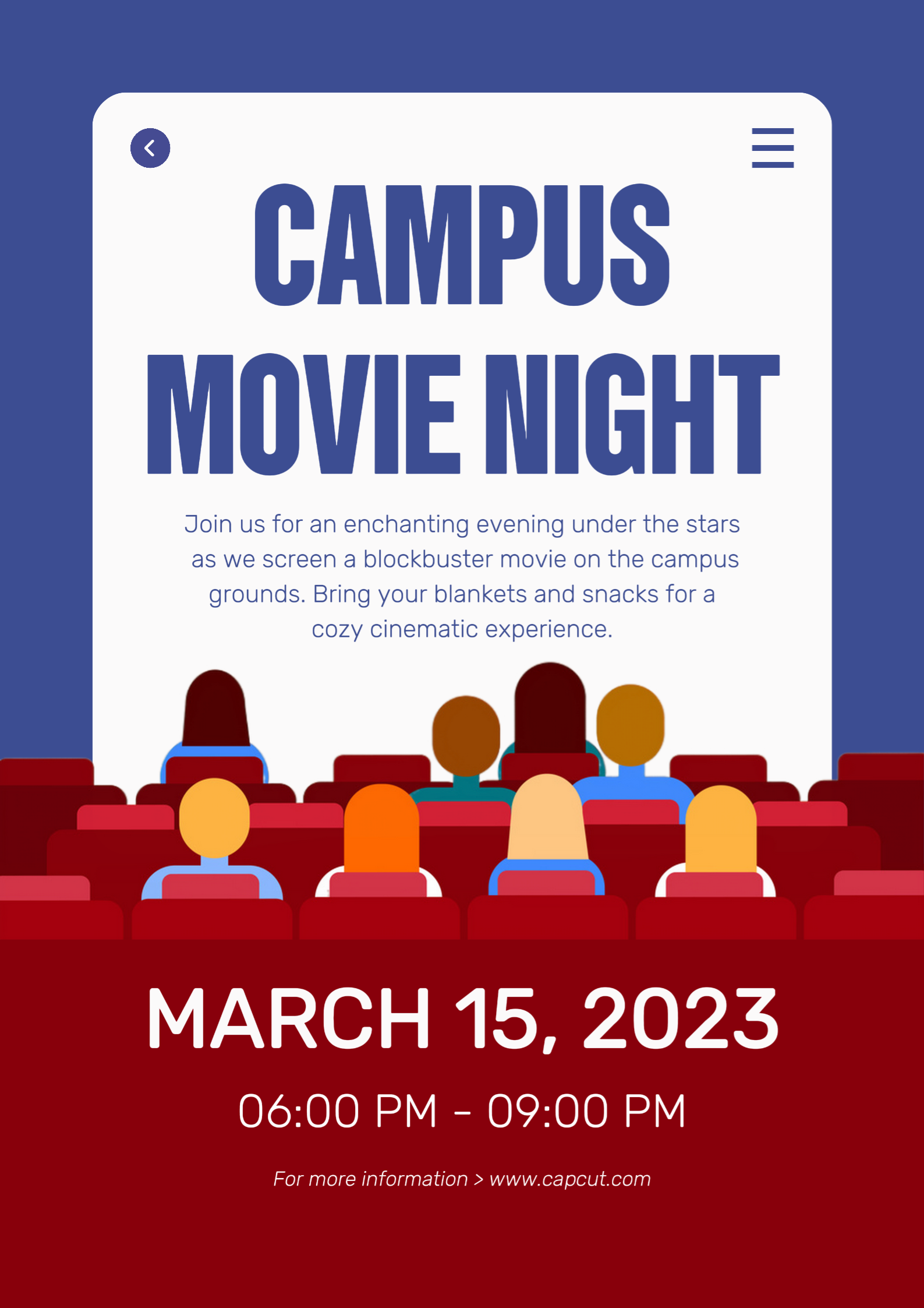 Non-Marketing Campus Activities Blue Illustration