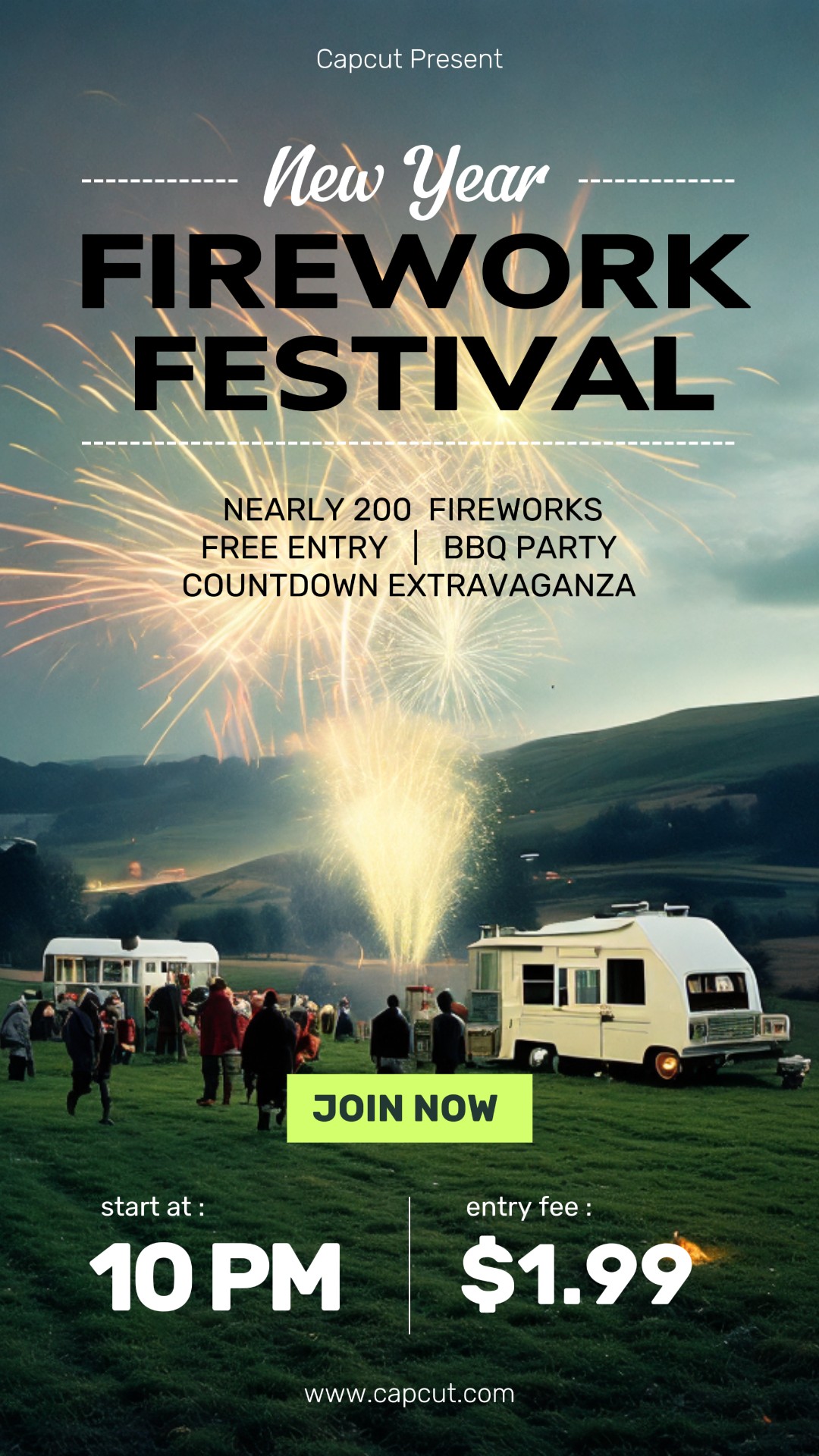 New Year Firework Festival  Event Instagram Story