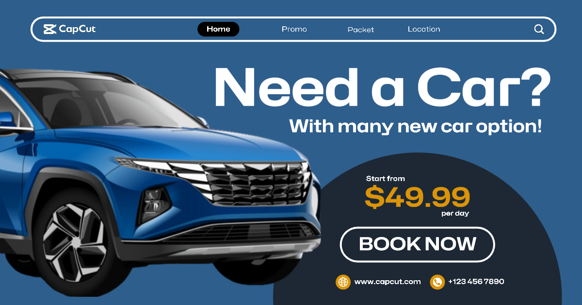 Facebook Ads Marketing Poster Aluguel de Carros