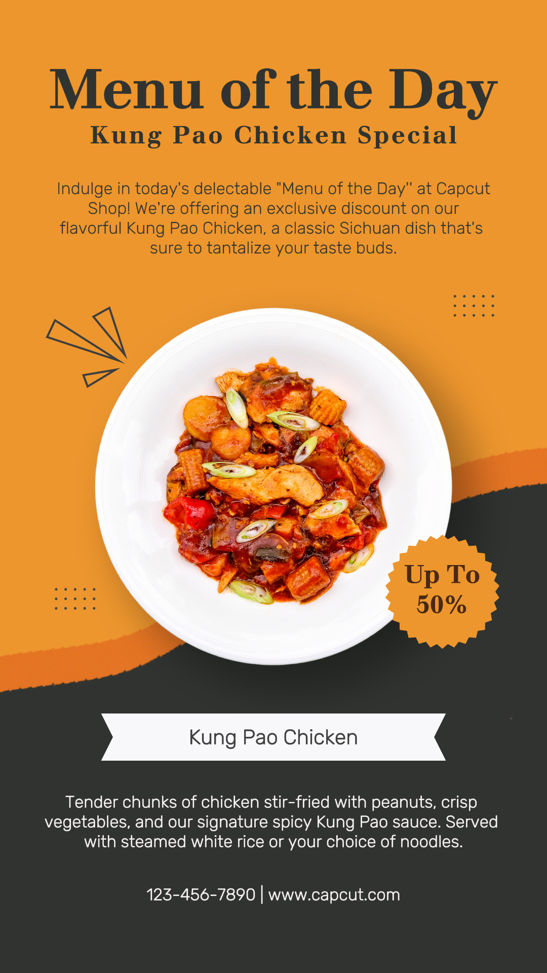 Food & Beverages Kung Pao Sale Instagram Story