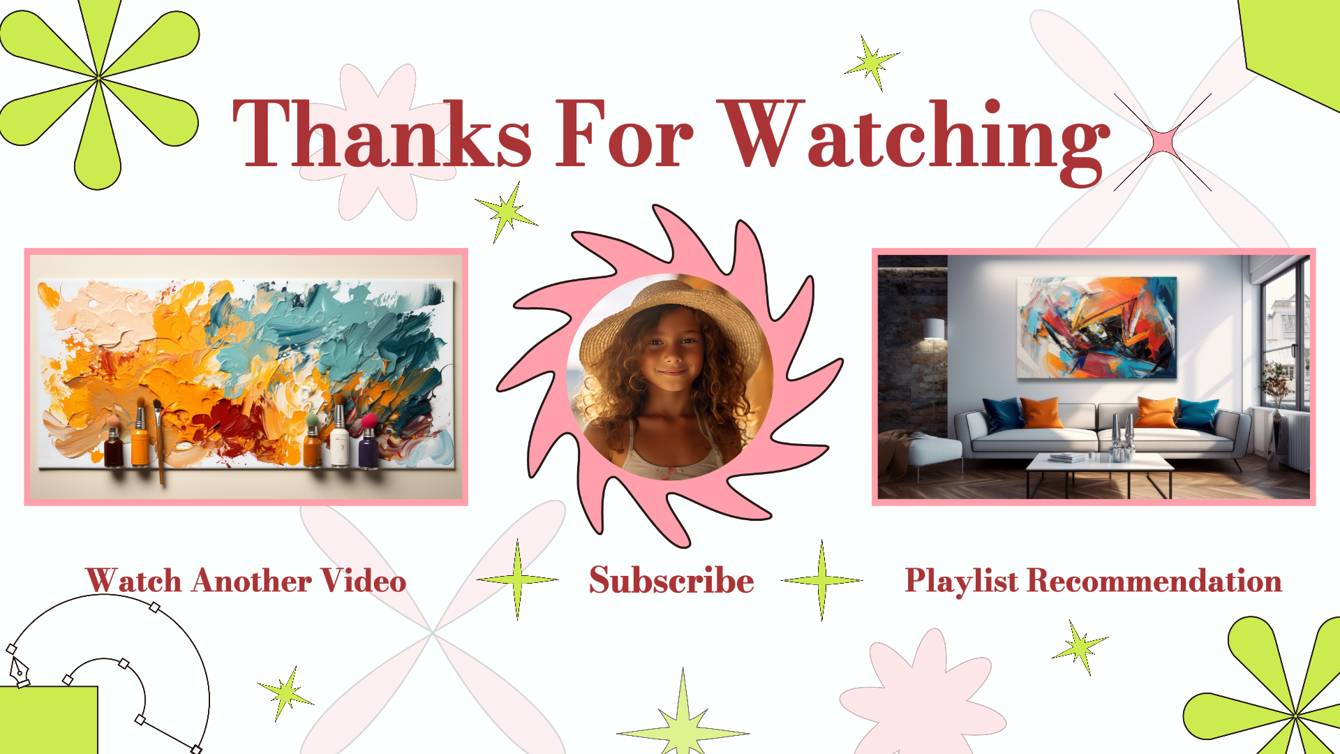 Tela final do Youtube sem marketing - Pink Lime Retro