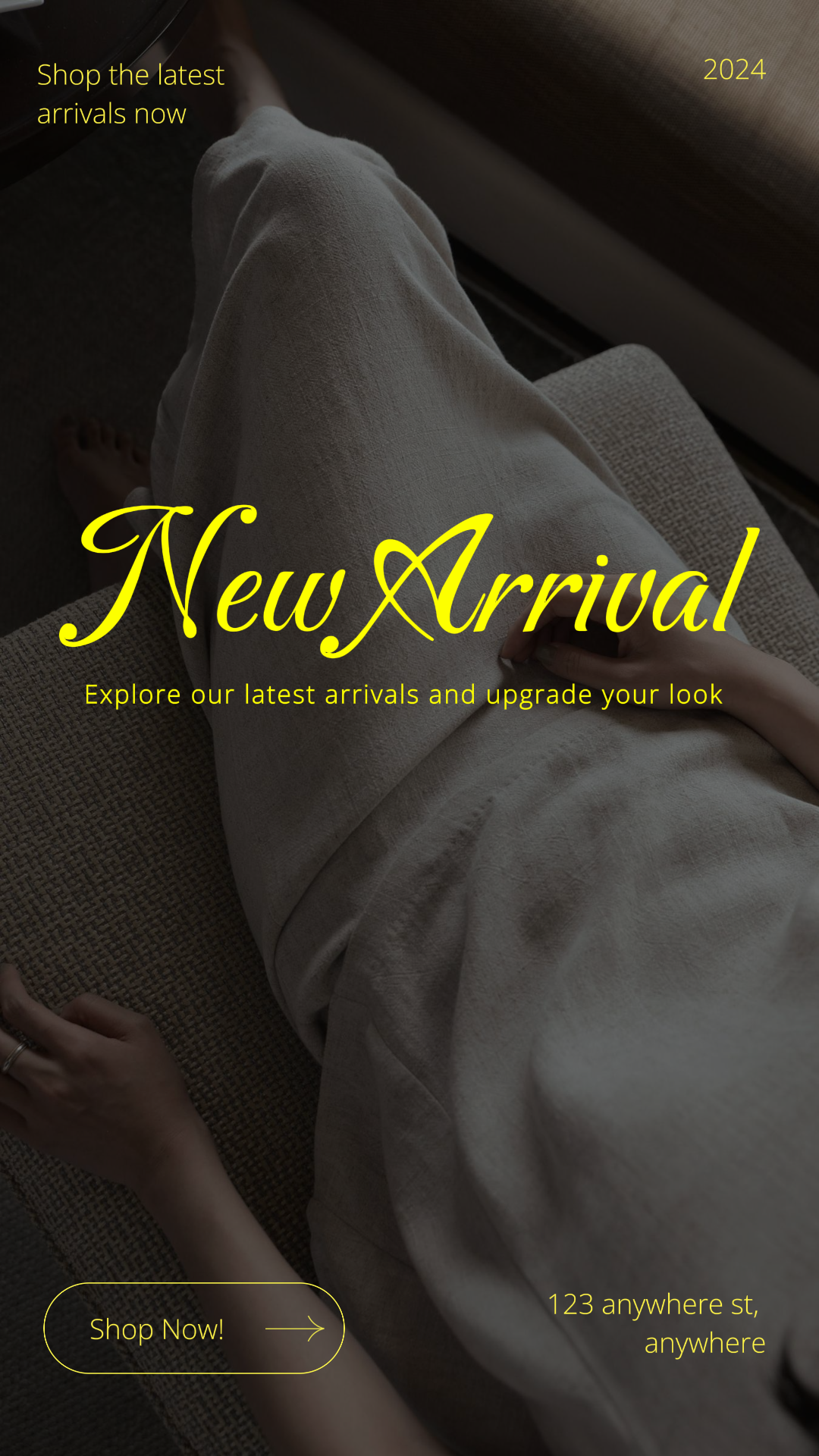 이미지 템플릿 의류 및 신발 인스타그램 스토리 신규 도착 