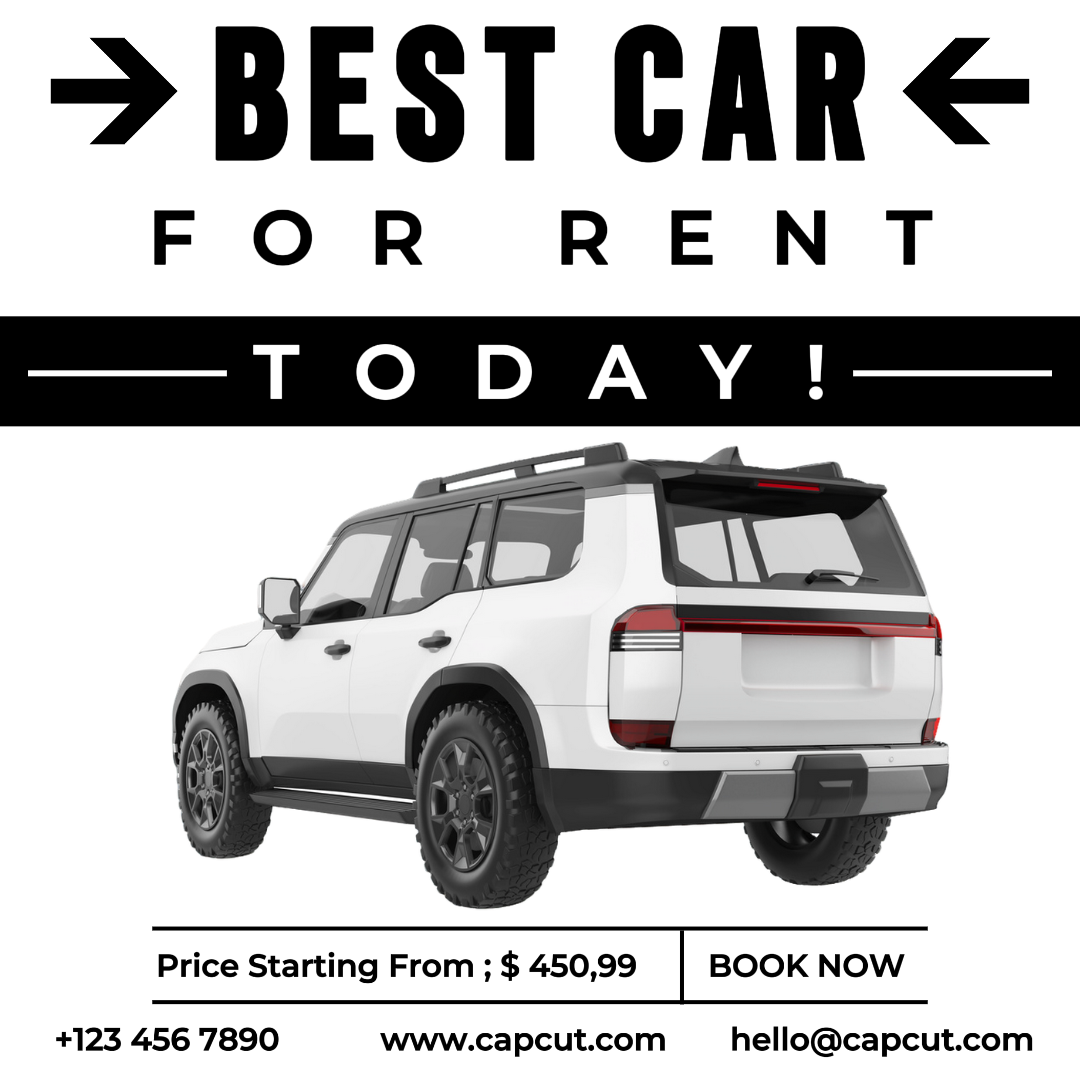 Bestes Auto Marketing Poster Story Instagram Schwarz