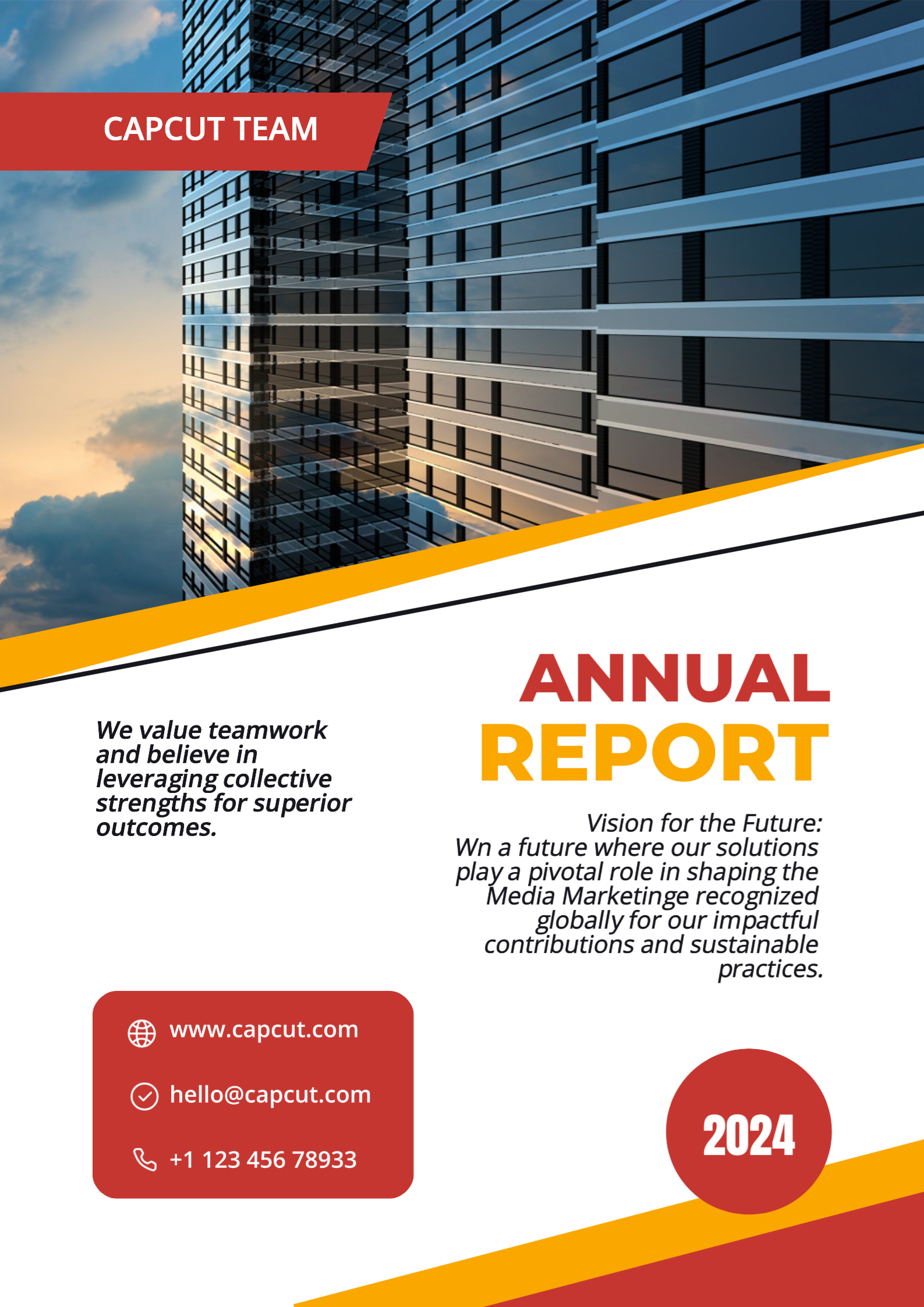 Business Marketing annual Report Cover