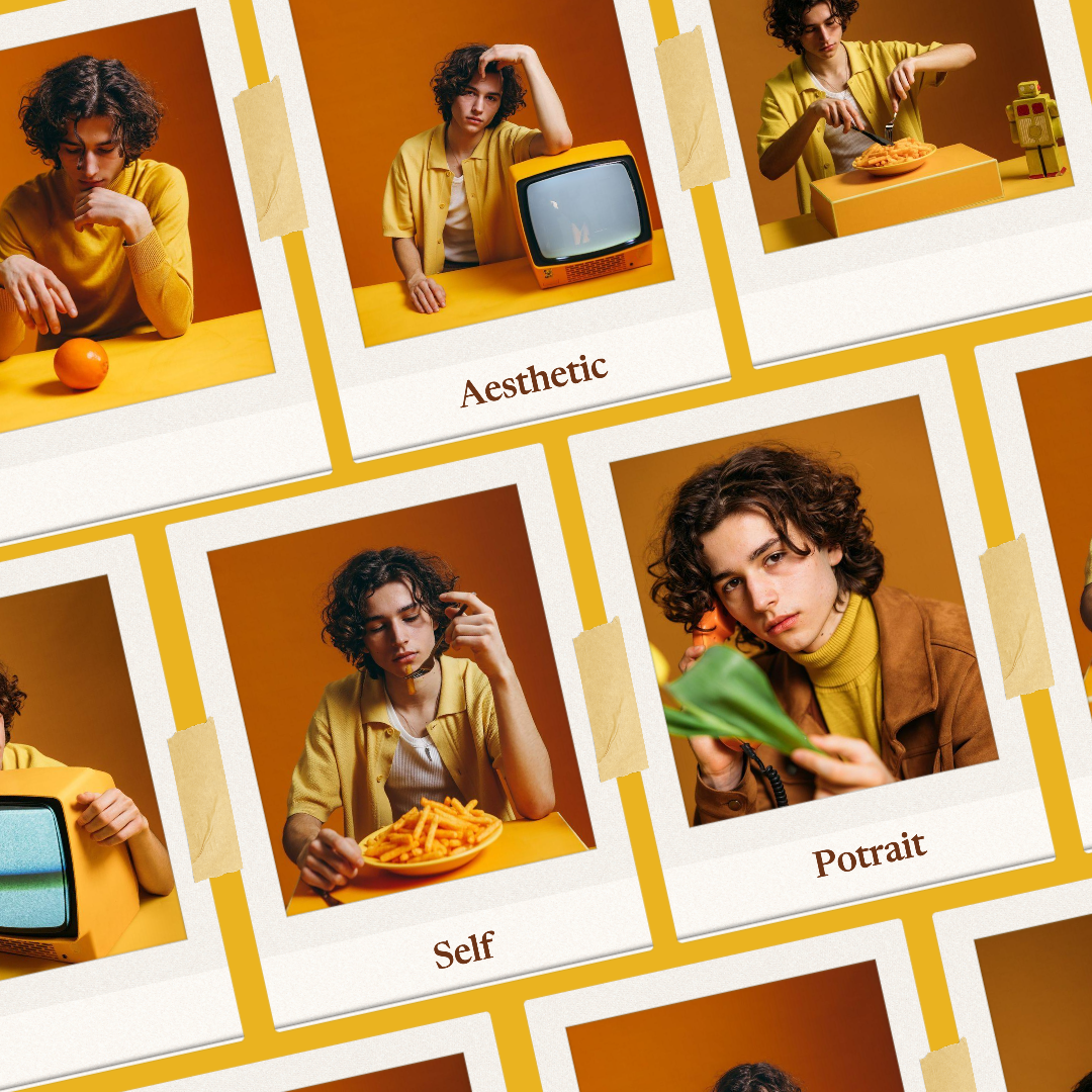 Cartel de marketing de collage minimalista publicación de instagram