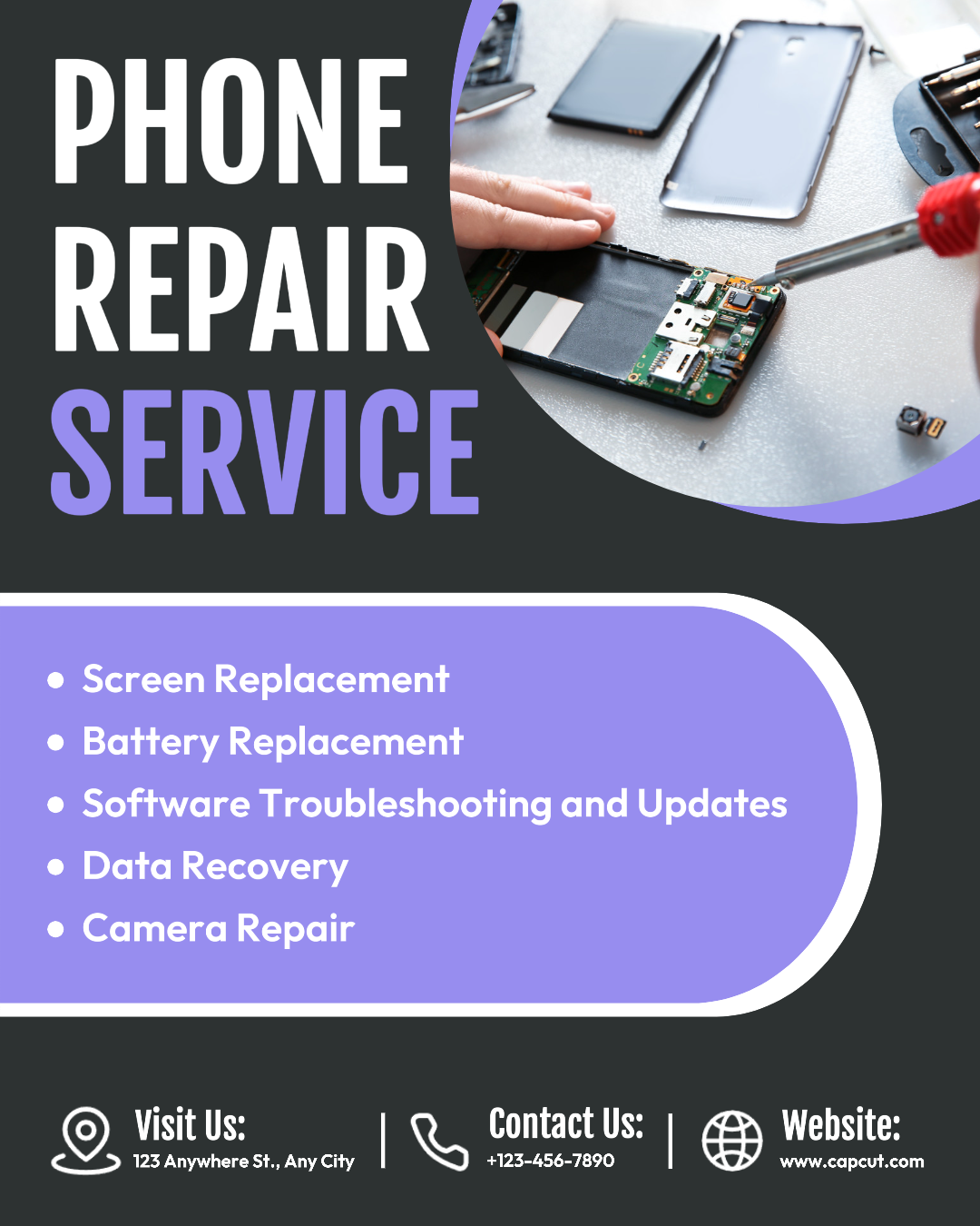 Servicio De Reparación De Teléfonos Retrato De Instagram