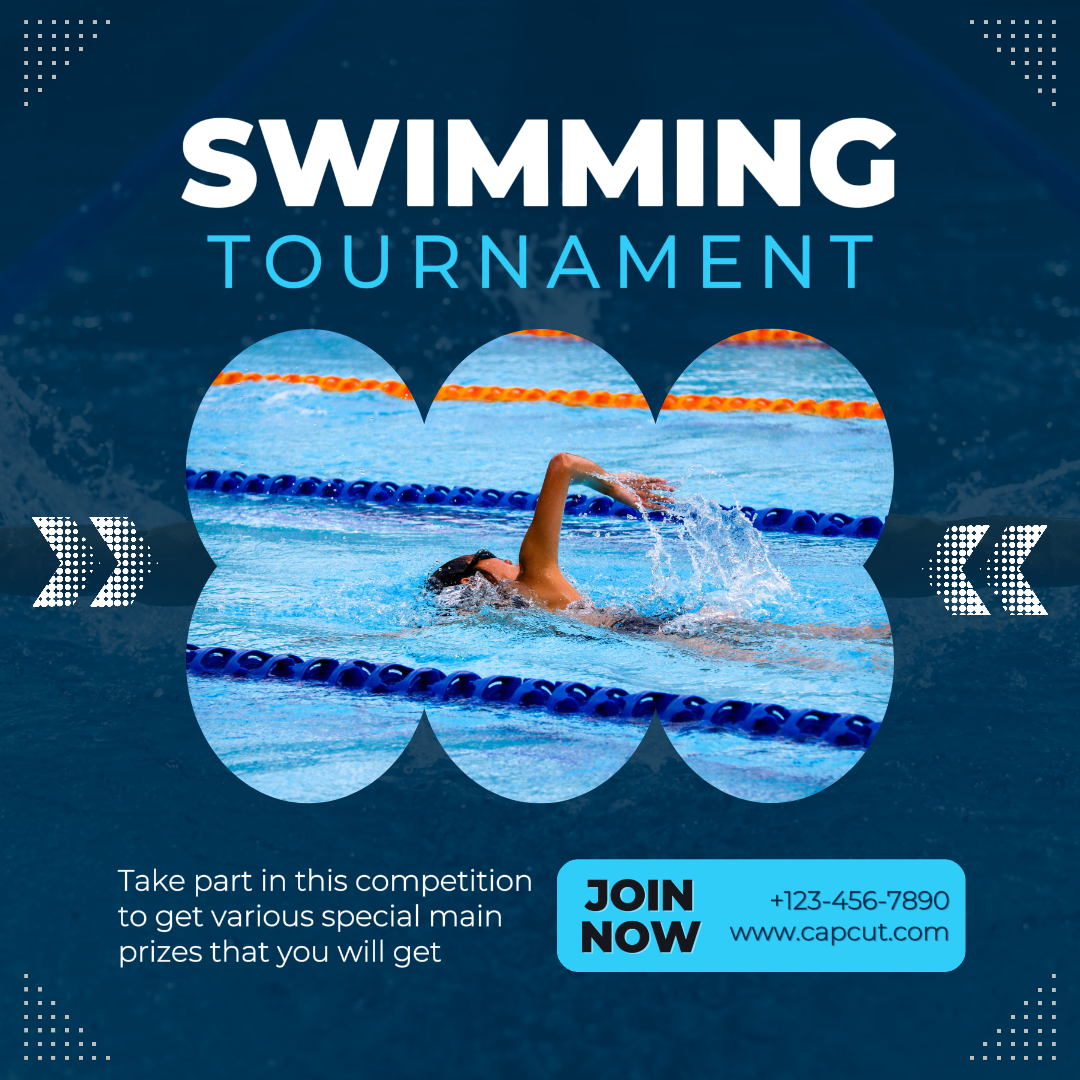 Sports et matchs de natation Affiche créative Instagram Post