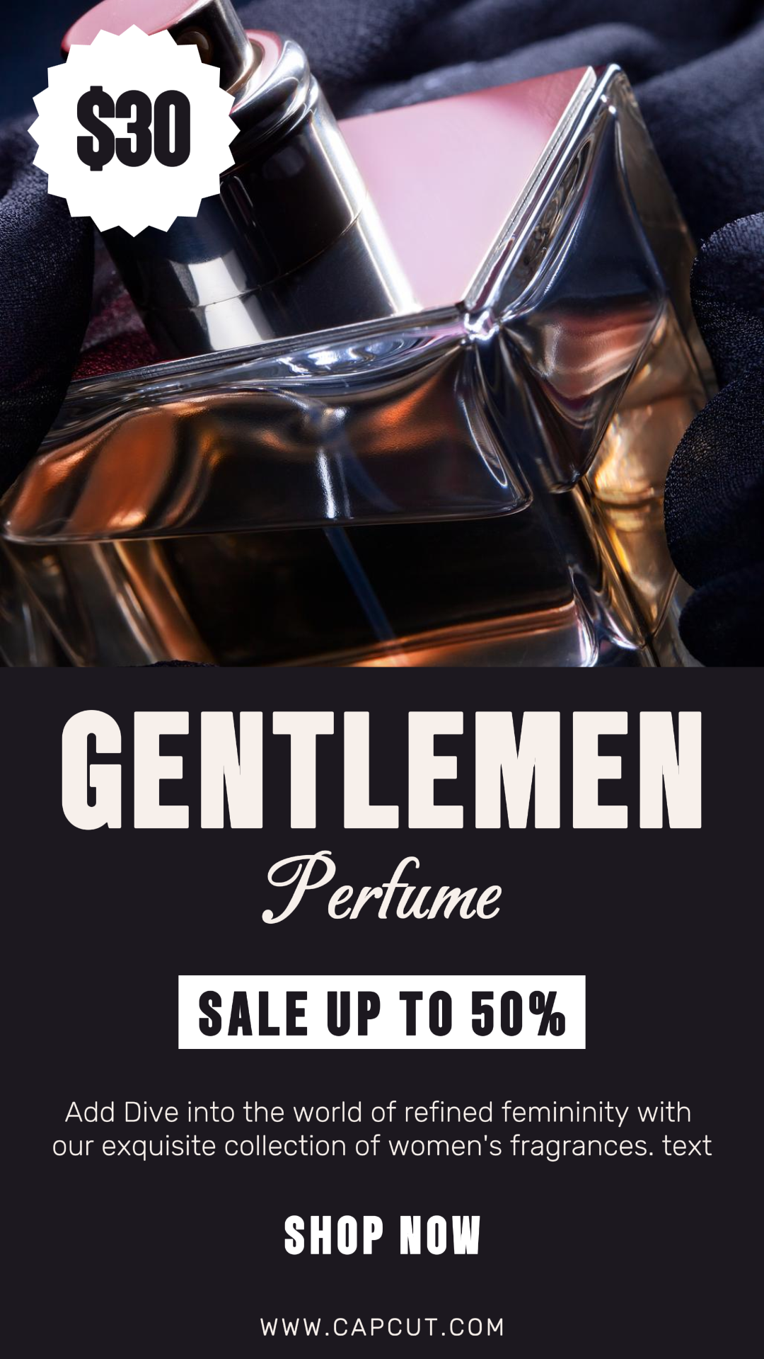 Beauty Gentlemen Perfume Promotion Instagram Story