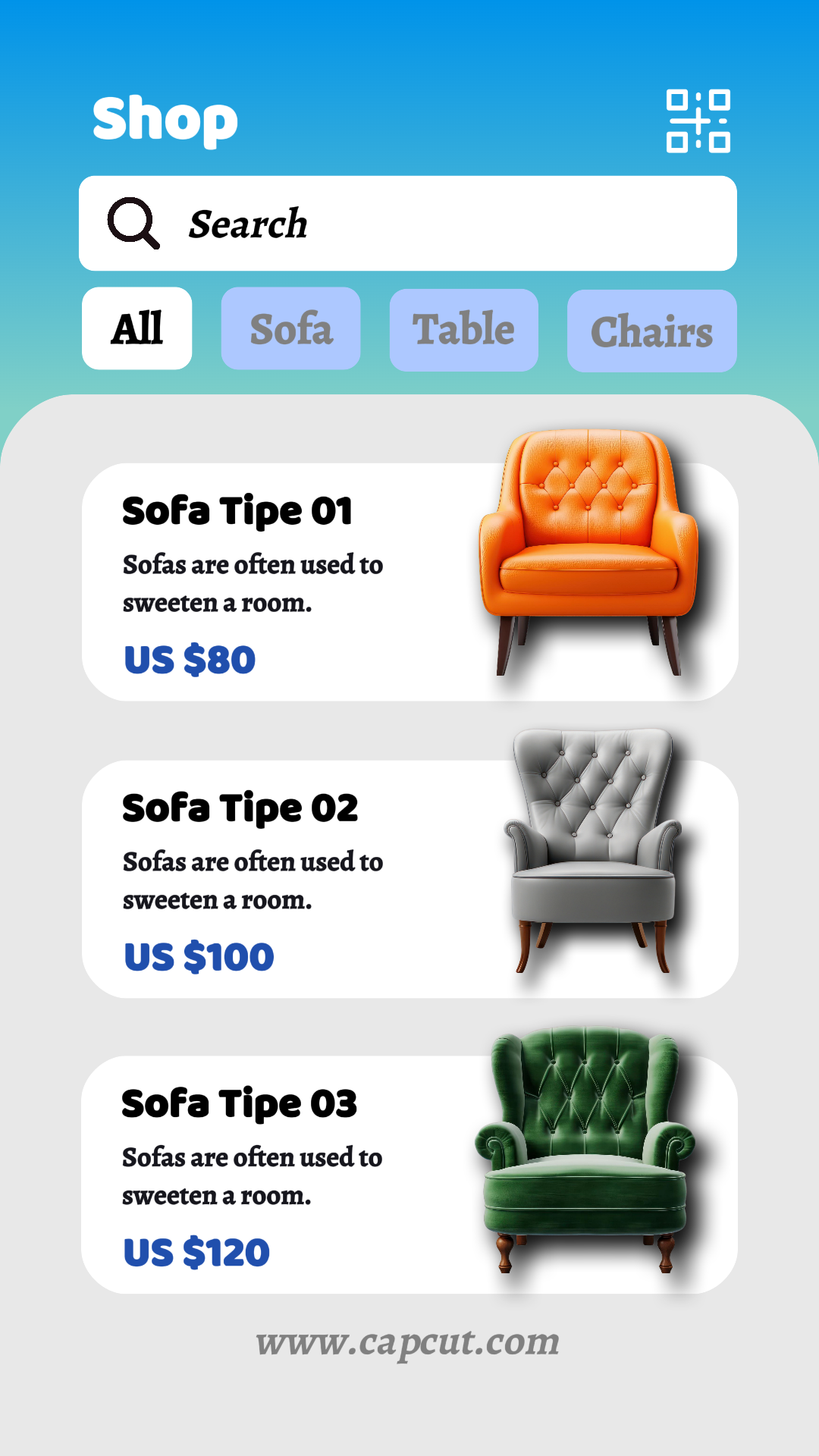 Colección de muebles Instagram Story Style Box