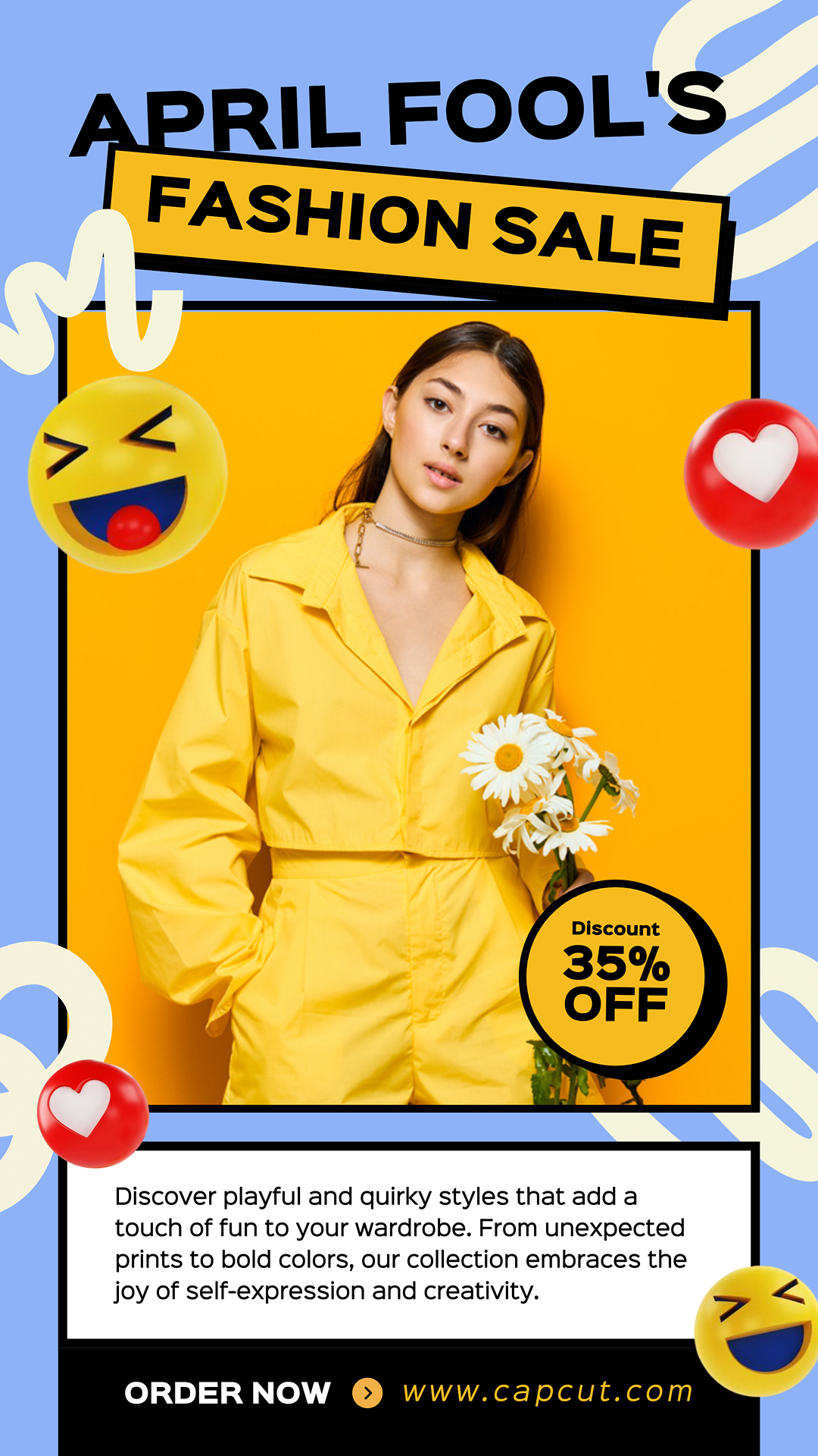 April Fool's Creative Poster Fashion Sale Promotion Instagram Story