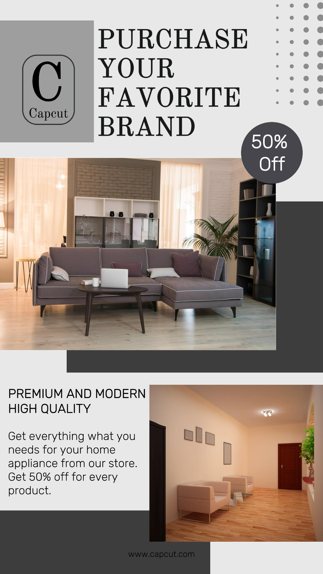 Collage minimaliste histoire instagram marron