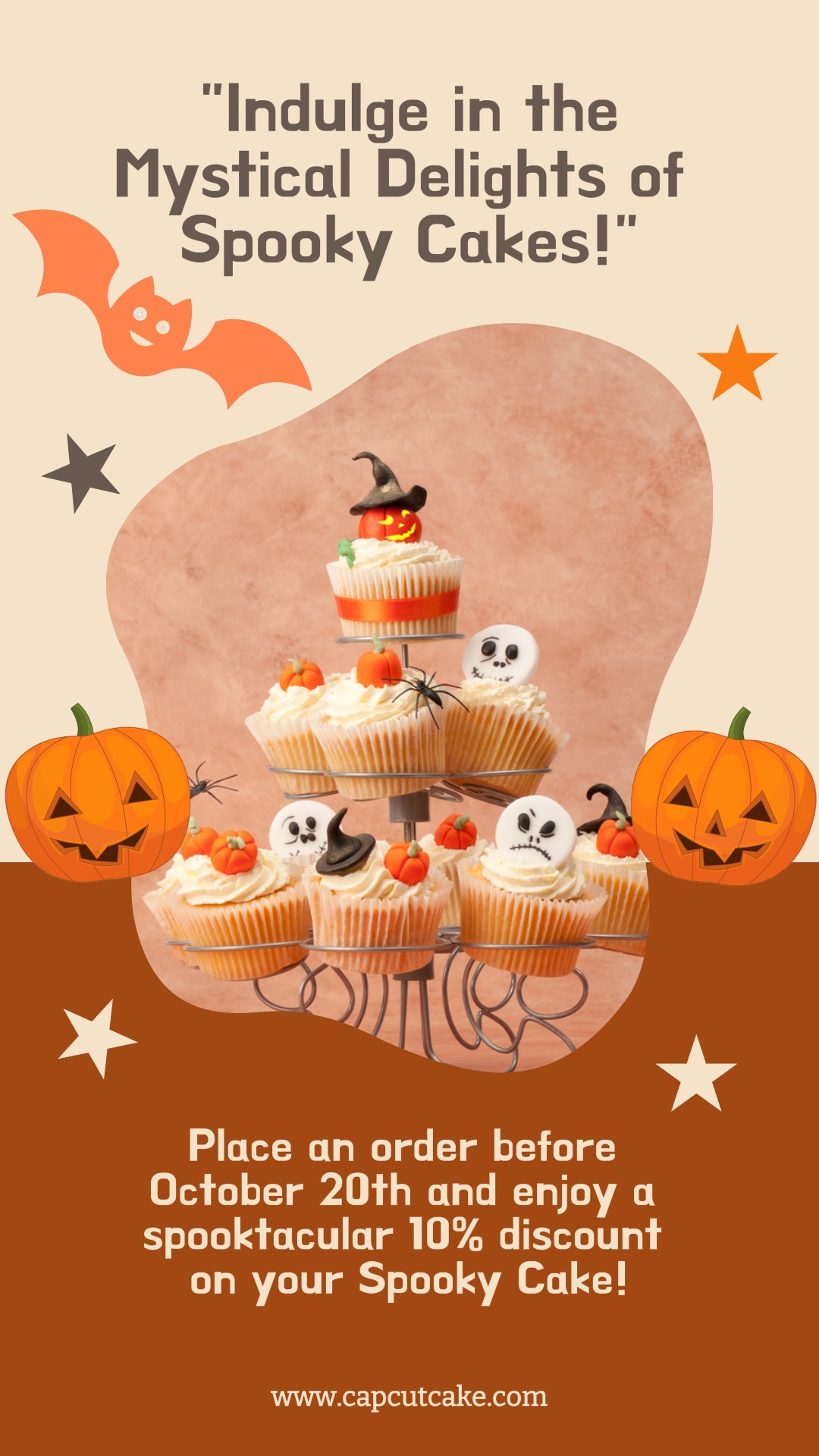 Promoção de Bolos Assustadores de Halloween