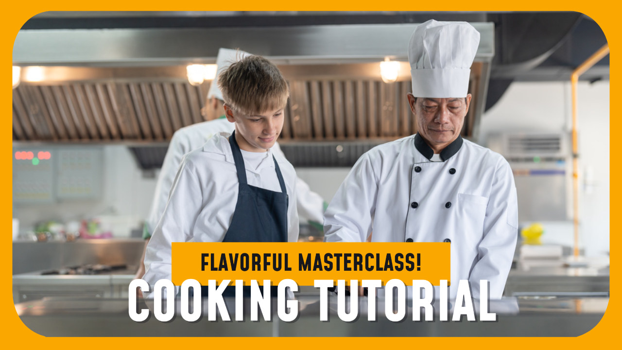 Youtube Thumbnail - Learning cooking tutorial