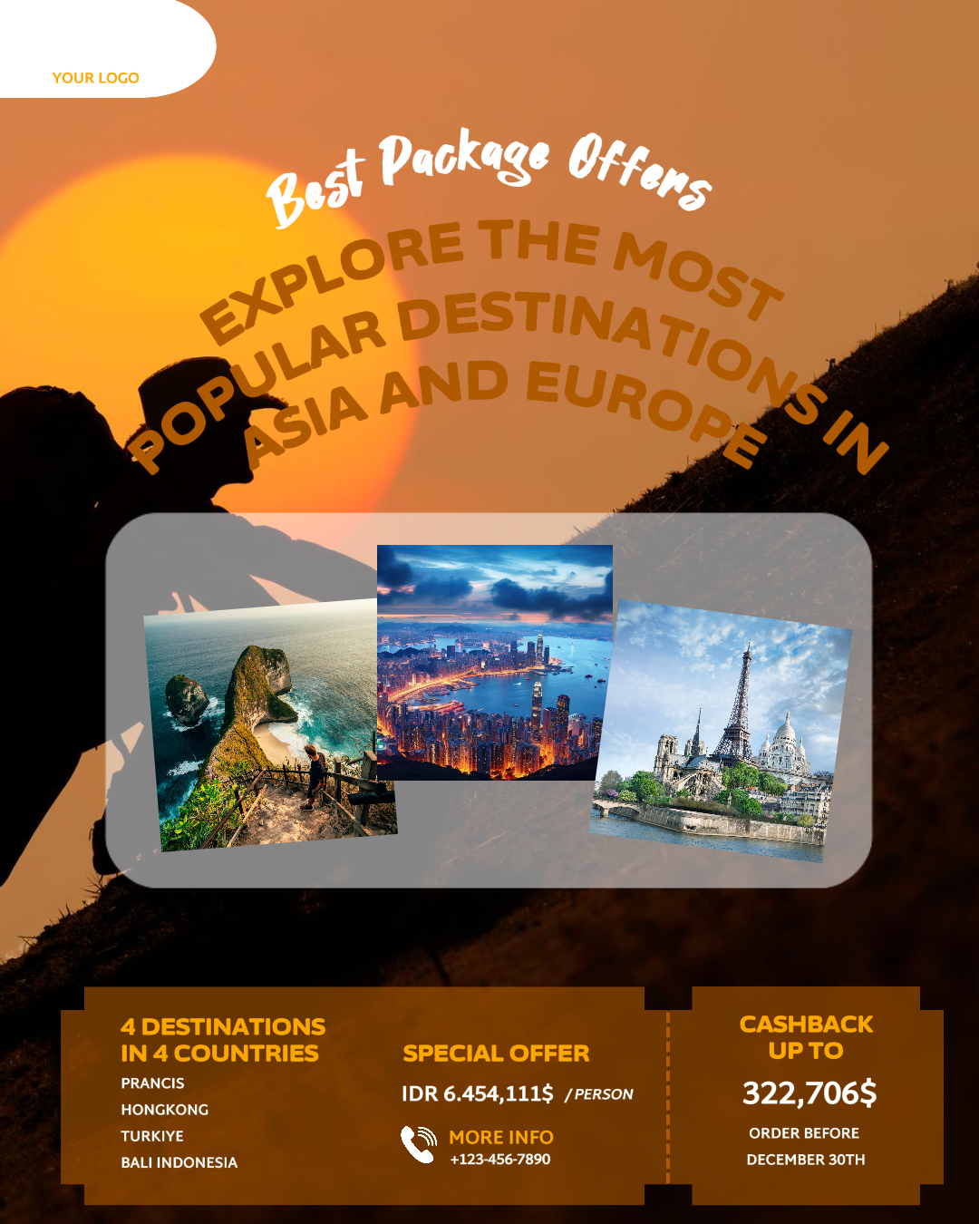 Viagem ao redor do mundo post no instagram