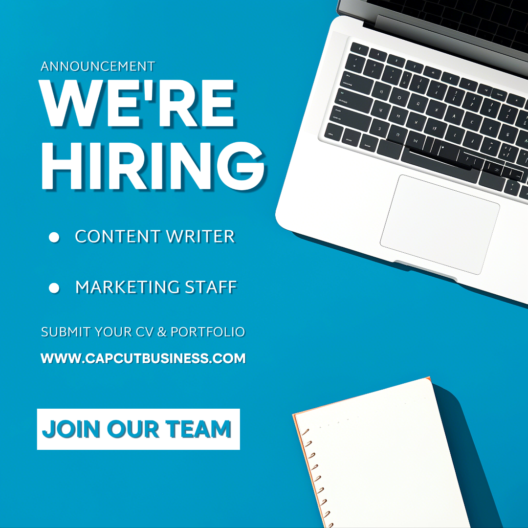 Affiche créative d'affaires et de bureau IG post embauche de postes vacants