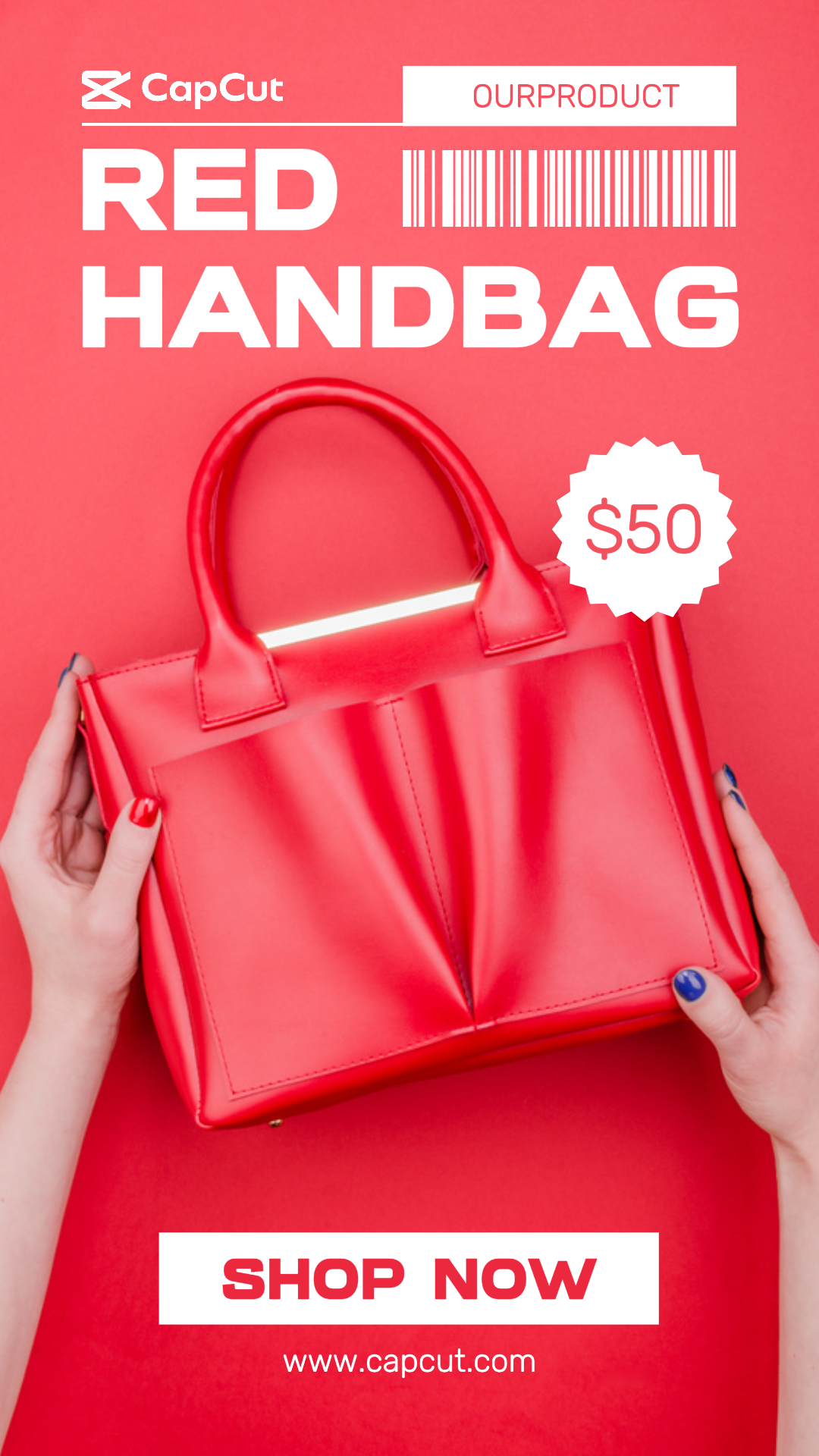 Promoción del bolso rojo Historia de Instagram