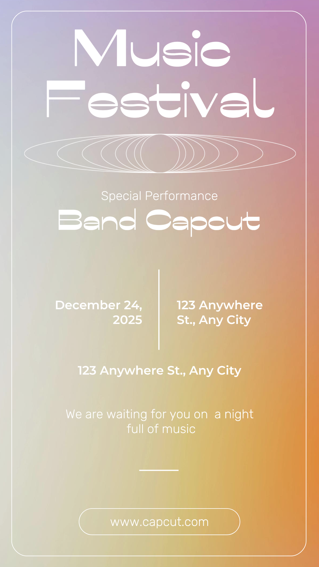 Divertissement Festival de musique Instagram Story Gradient