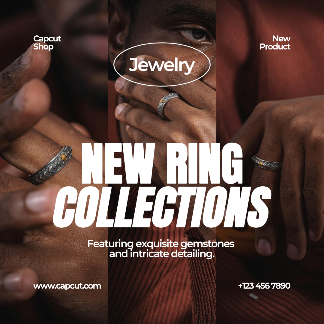 Bijoux et accessoires - Affiche marketing Nouvelle bague Instagram Post Rouge