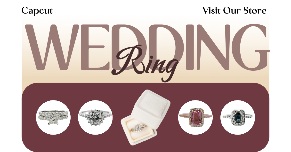 Facebook Ads Schmuck und Accessoires Ehering Produkt Facebook Aplication Ads Gold Rot Weiß