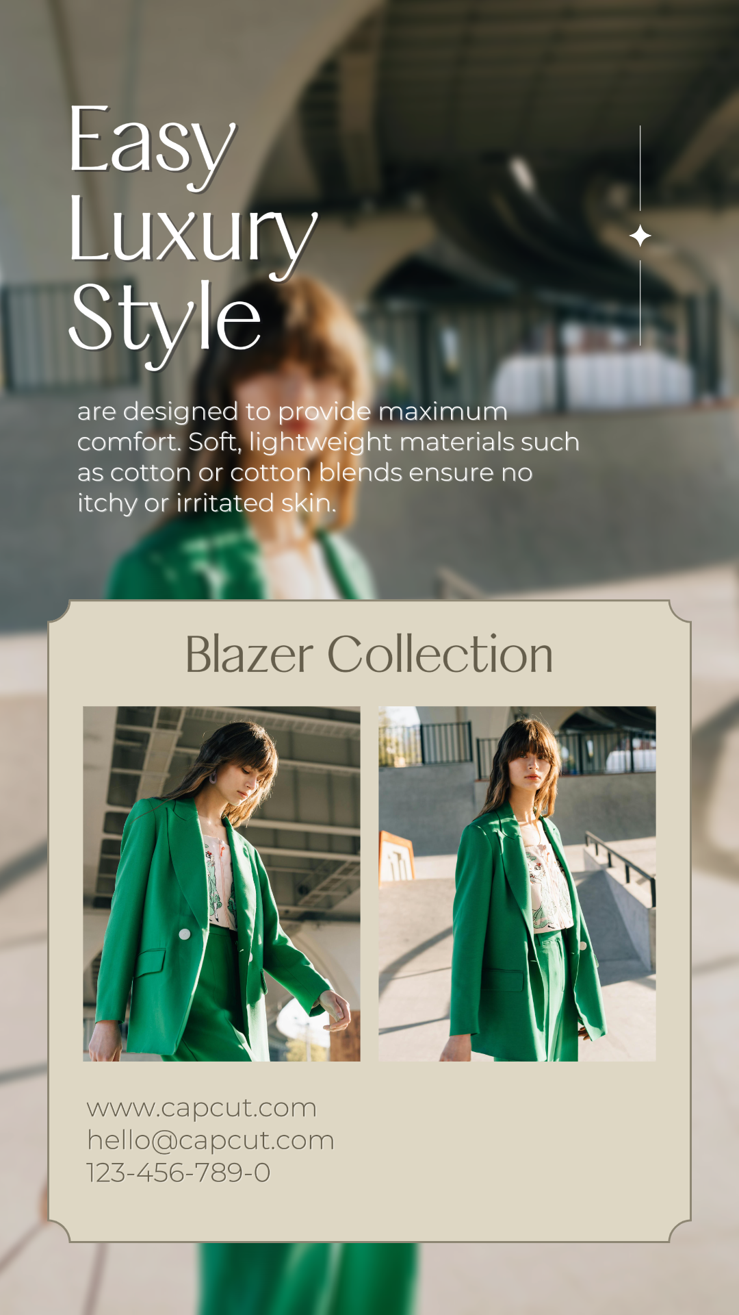 clothing and shoes Blazer Instagram Story