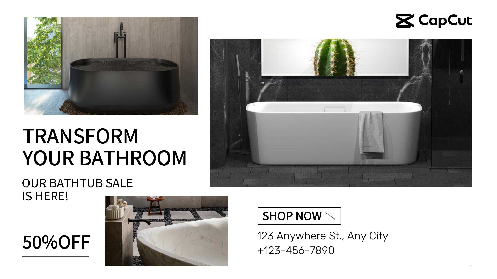  Remise ménage et baignoire minimaliste