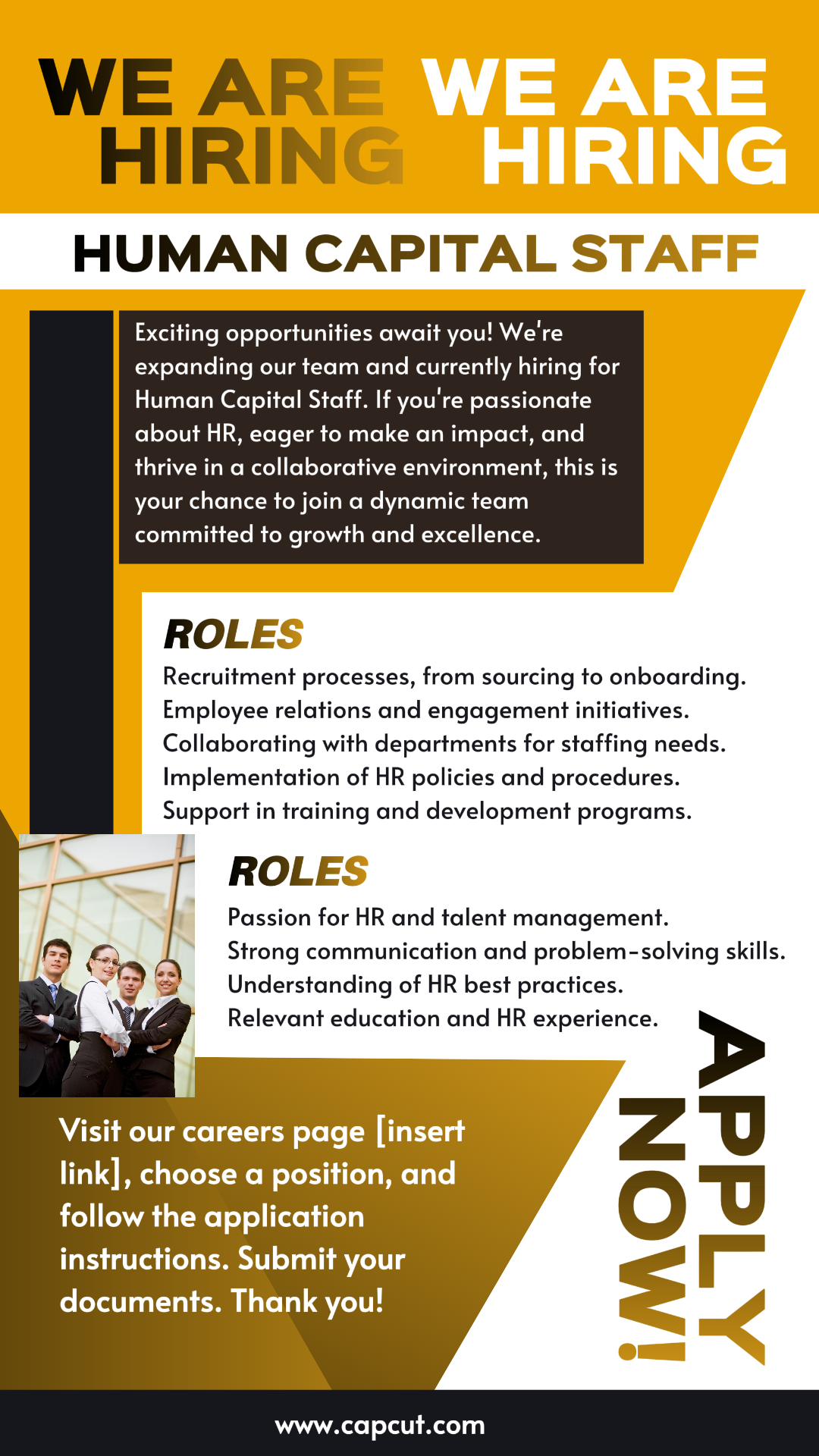 Aplicação de negócios Contratação Instagram Story