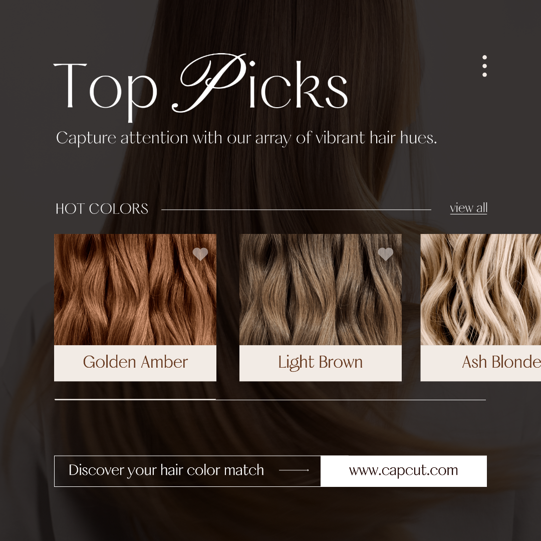 Affiche de marketing des soins de beauté Couleur des cheveux Les meilleurs choix Style élégant