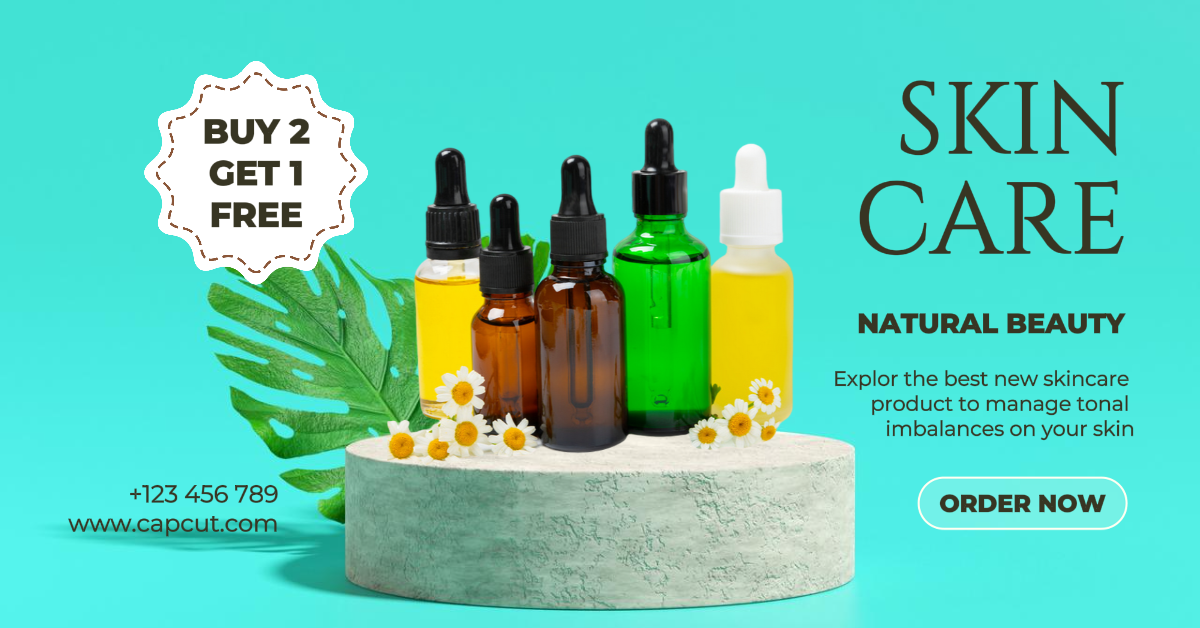 Facebook ads Beauty care skin care promoção beleza natural Facebook app ads tosca e preto