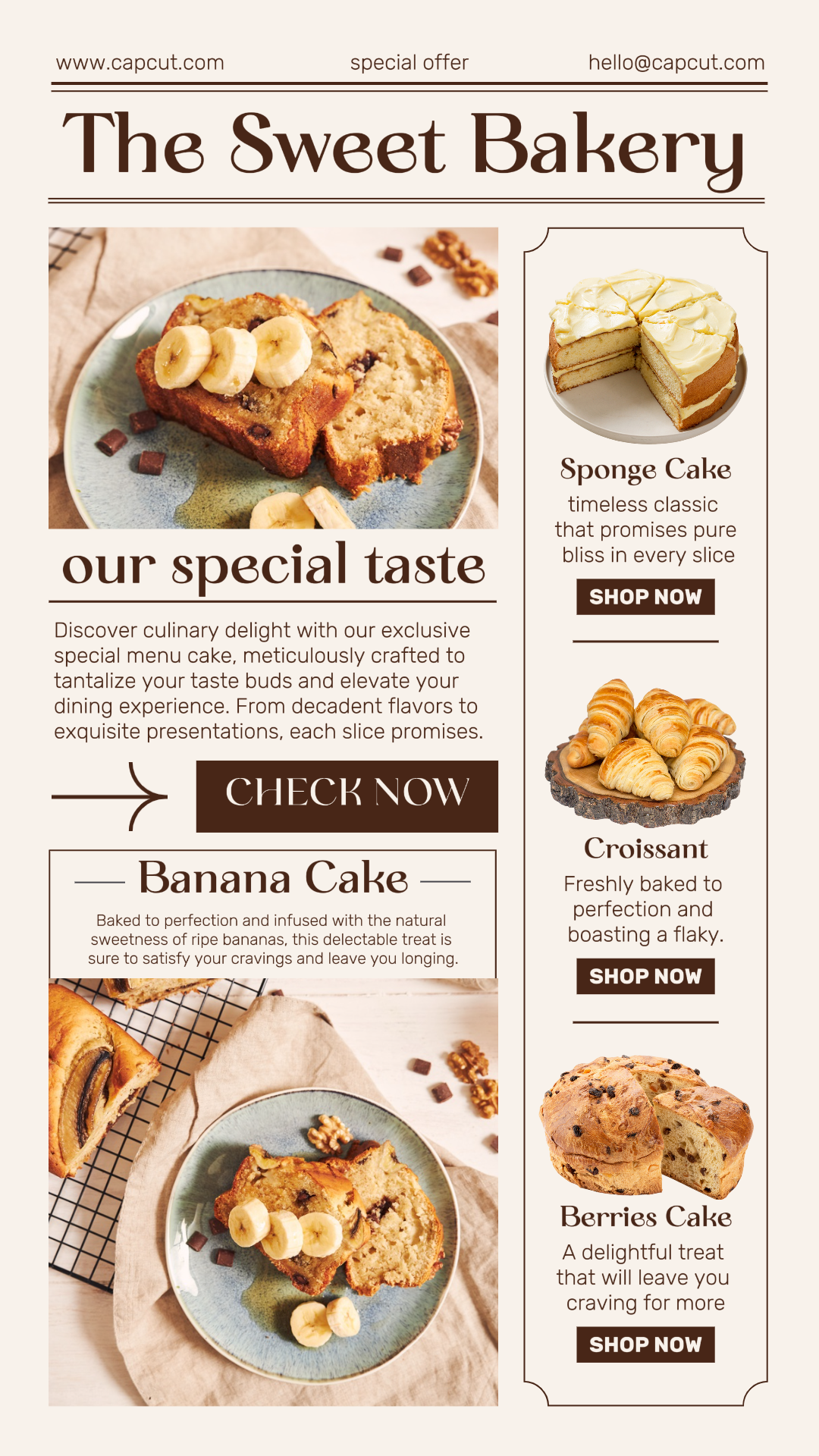 Food marketing product display bakery classic