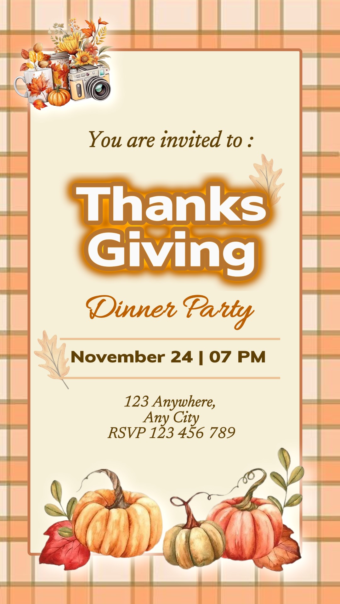 Thanksgiving Invitation Instagram STory