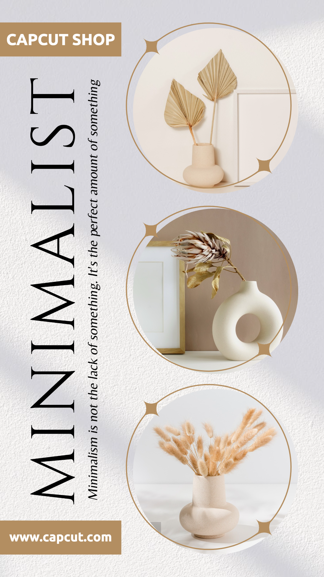 Minimalistisches College Marketing Poster Haushaltsvase Instagram Story Ästhetik