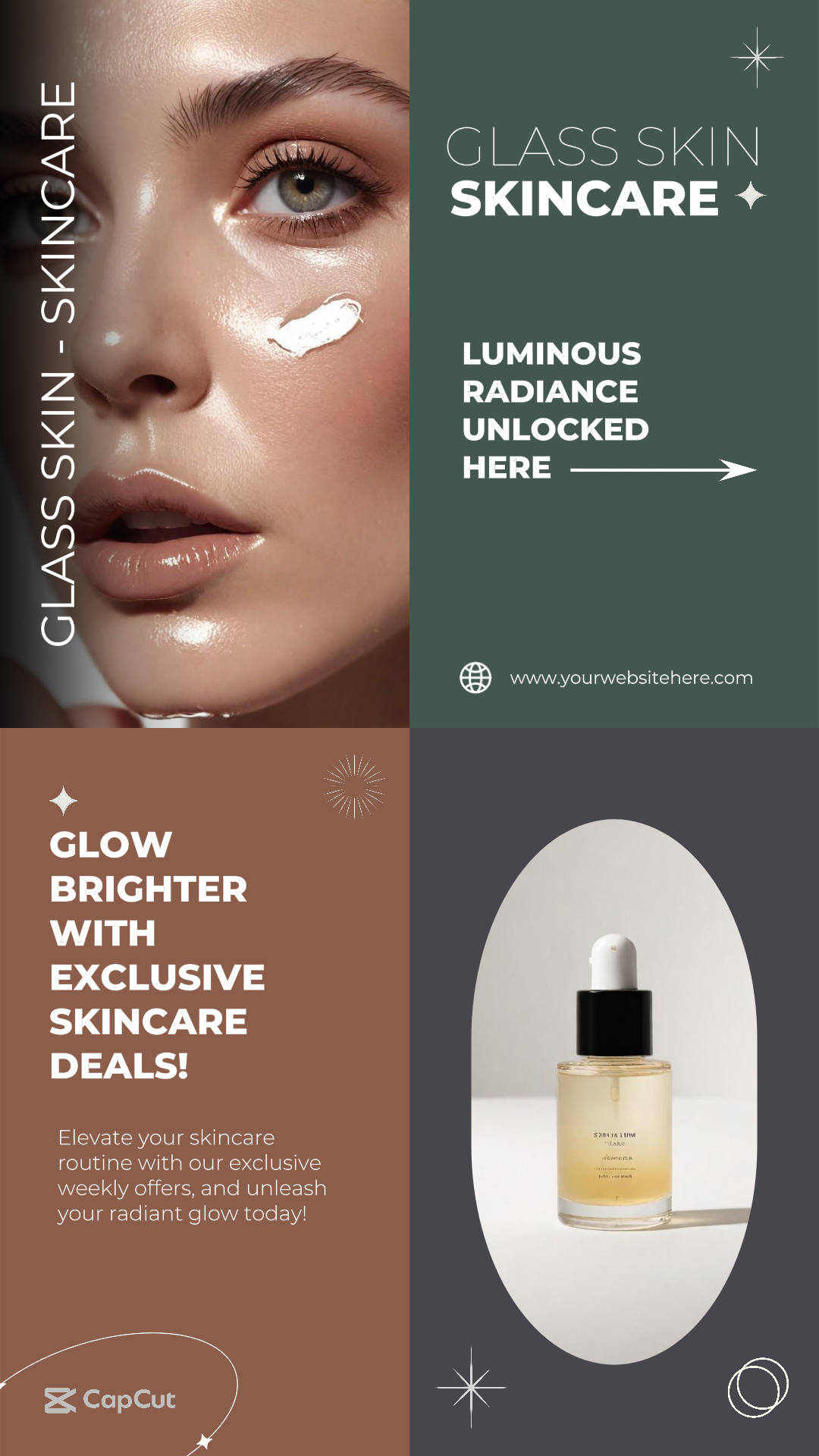 Perawatan Kecantikan - Poster Pemasaran Instagram Story Toko Perawatan Kulit Serum Wajah Elegant Delicate