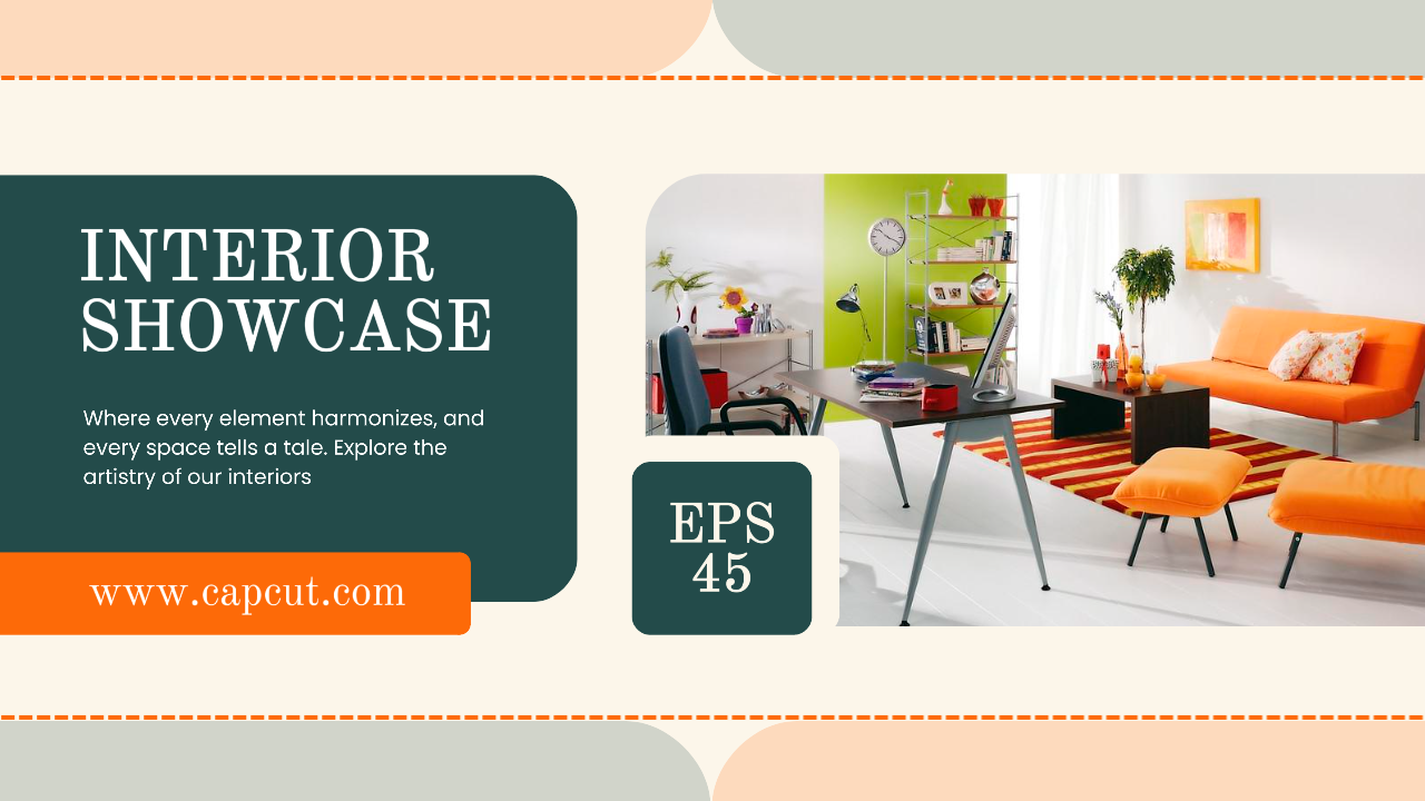 Green Orange Modern Interior Showcase Youtube Thumbnail