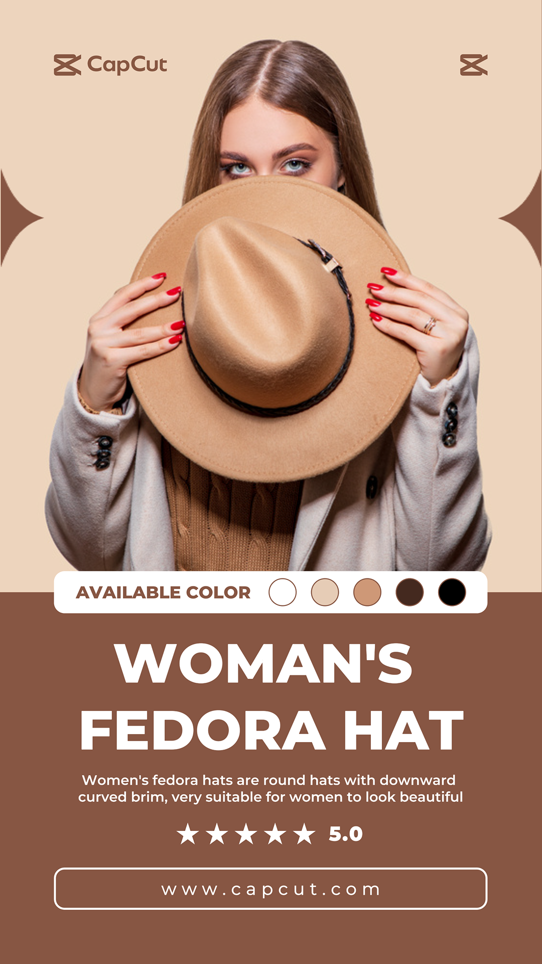 Promoção de roupas Chapéu fedora feminino História do Instagram