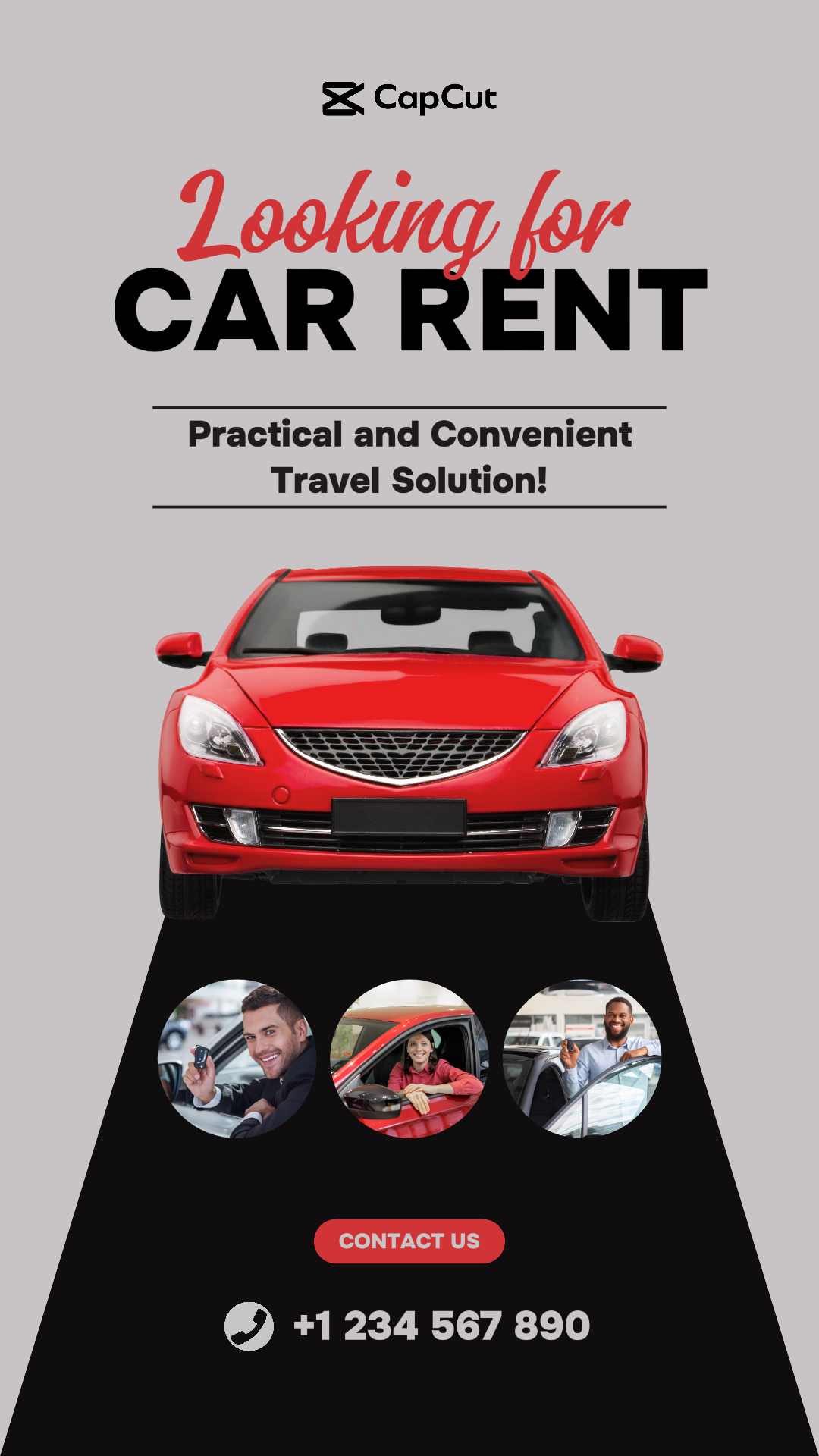 Poster Pemasaran Mobil Sewa Mobil Kisah Instagram