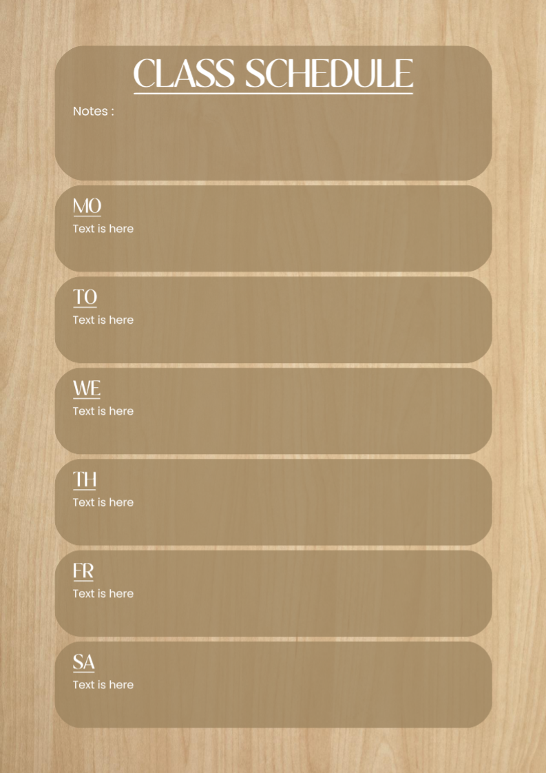 No marketing Planificador y horario marrón blanco