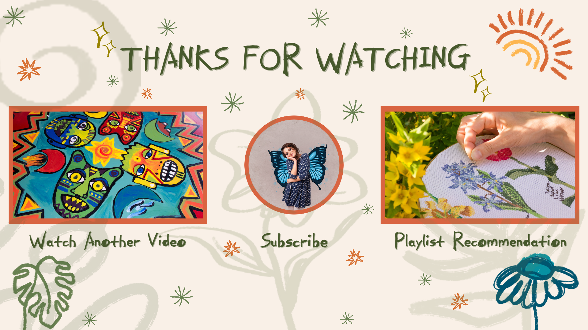 Layar Endscreen Youtube Non-Pemasaran - Sketsa Estetik