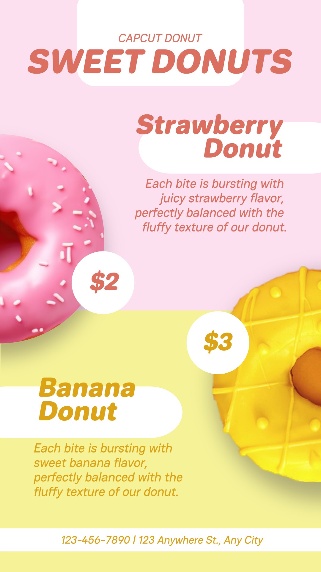 Food Sweet Donuts Menu Instagram Story