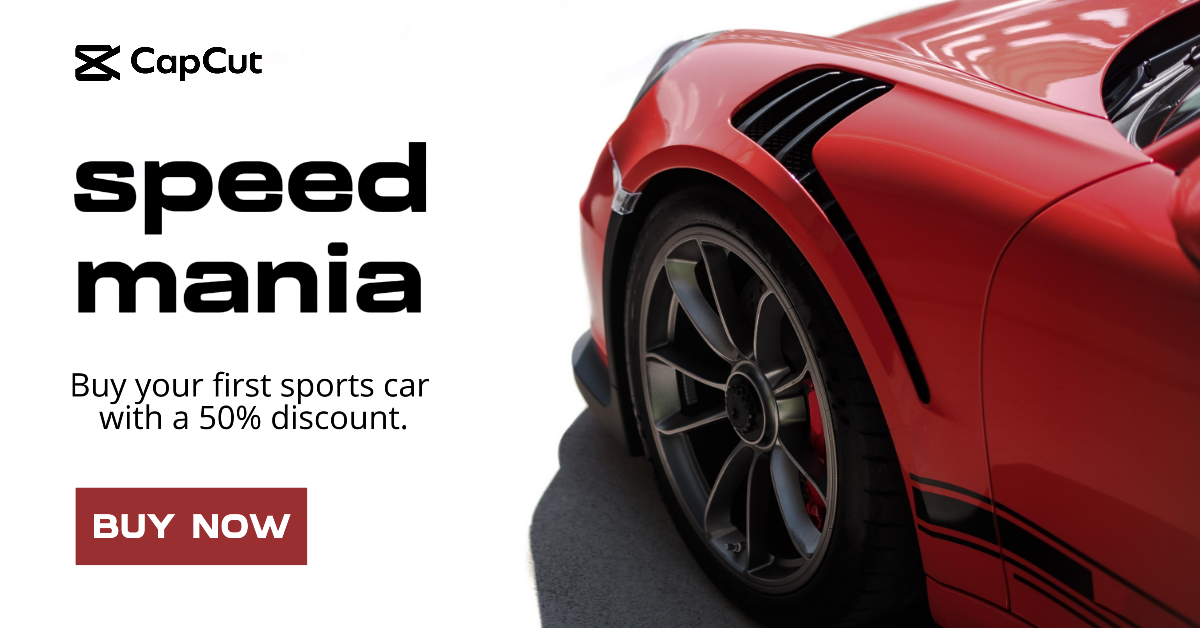 Anúncios no Facebook - Speed Mania Automotive Facebook Ad - Marketing Poster