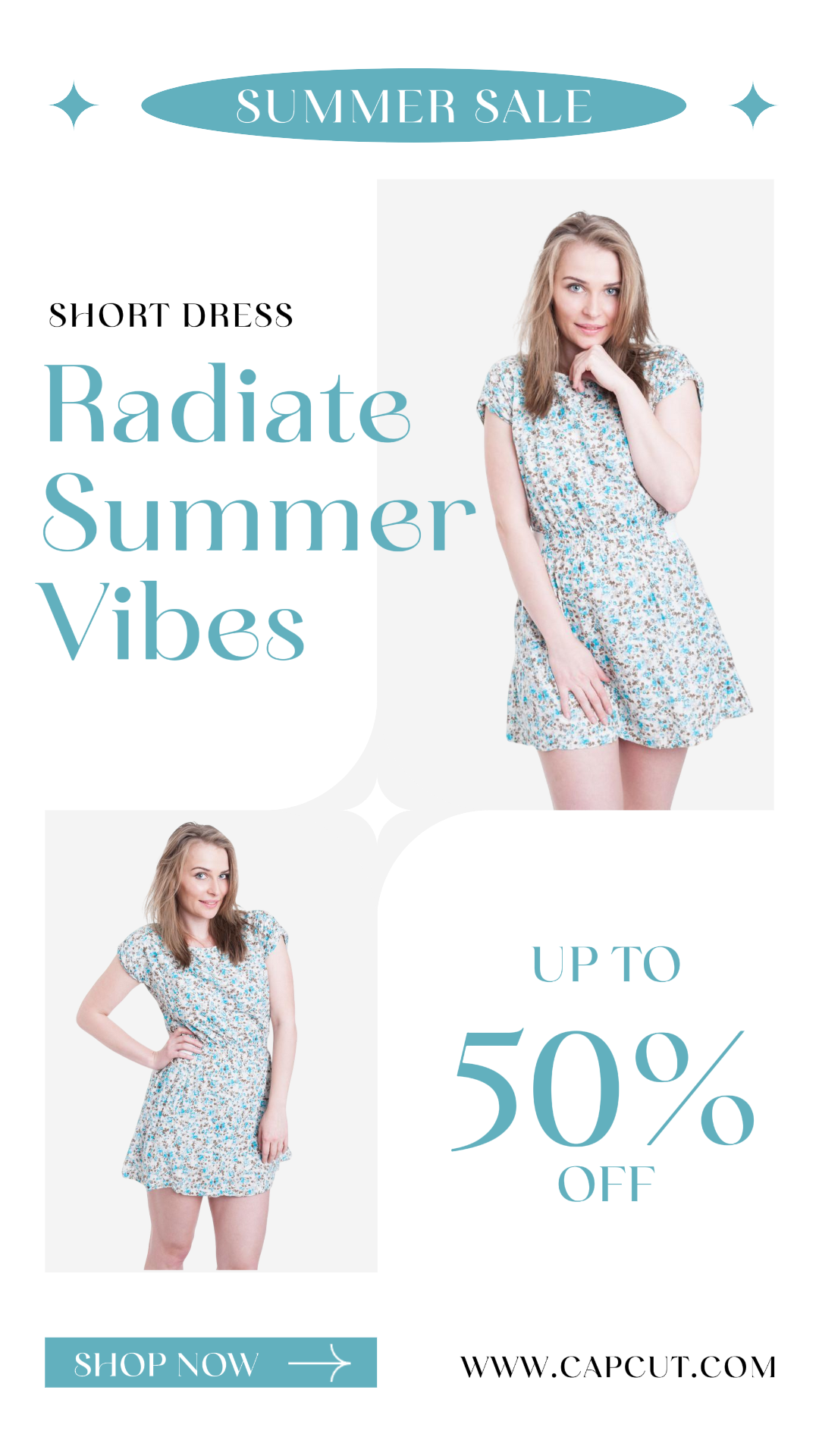 Vêtements et chaussures - Affiche marketing Vente d'été Instagram Story Robe courte