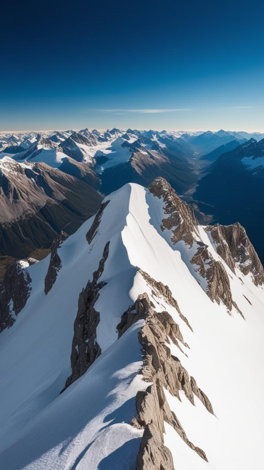 Fondo de pantalla Picos de montaña cubiertos de nieve Historia de Instagram