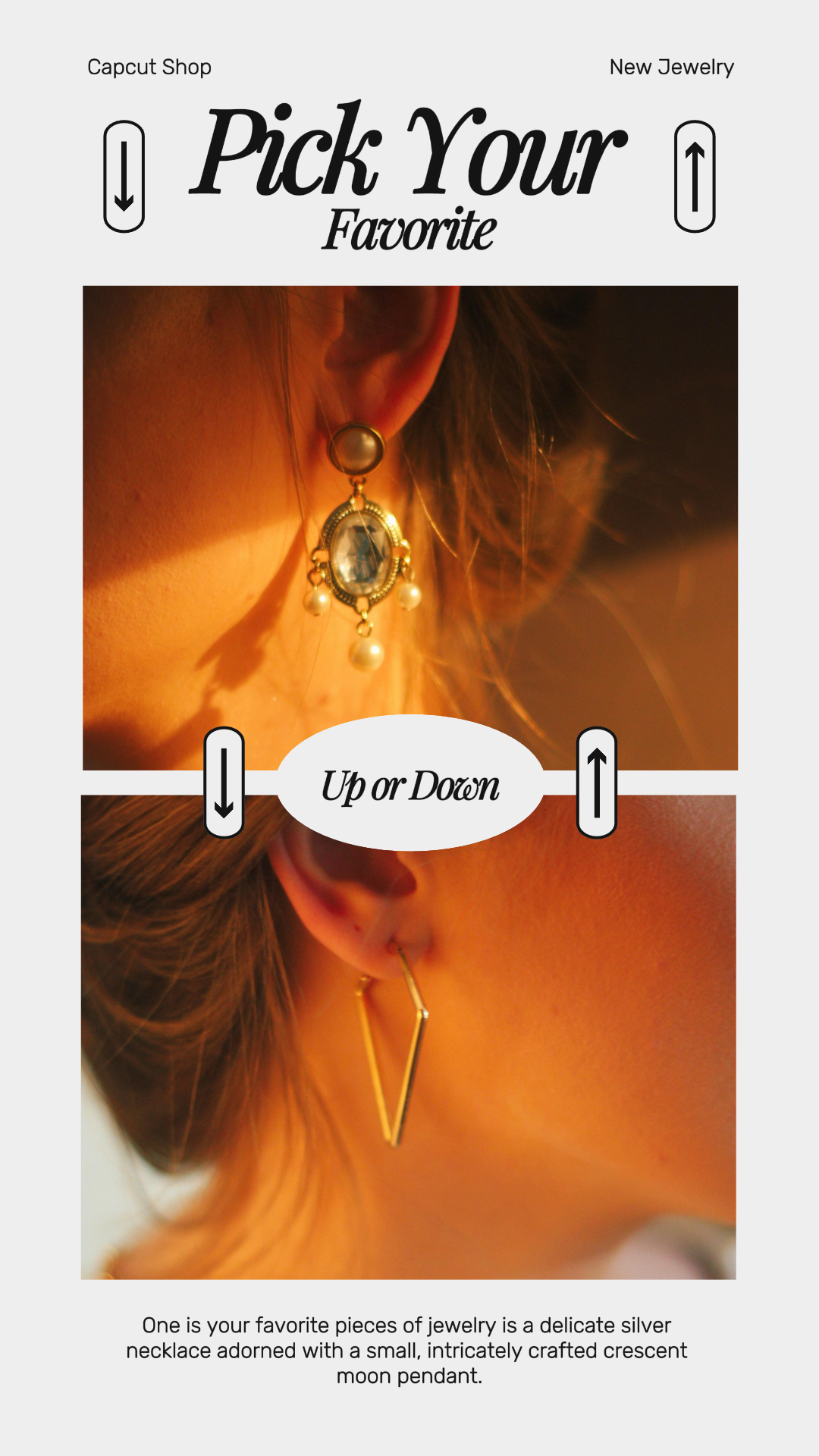 Bijoux - Affiche marketing Choisissez Bijoux Instagram Story Minimaliste