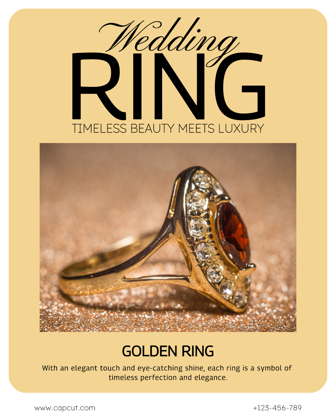 Jawelry E Acessórios Marketing Poster Instagram Retrato Anel De Casamento